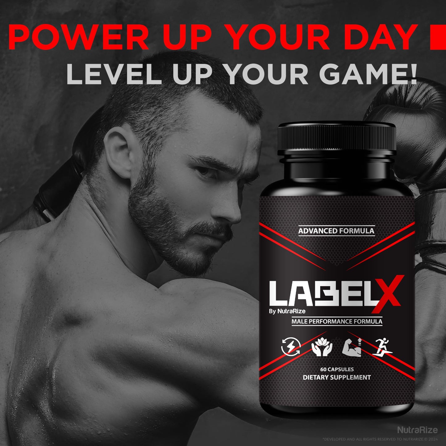 NutraRize Label X Muscle Formula, 120 Capsules