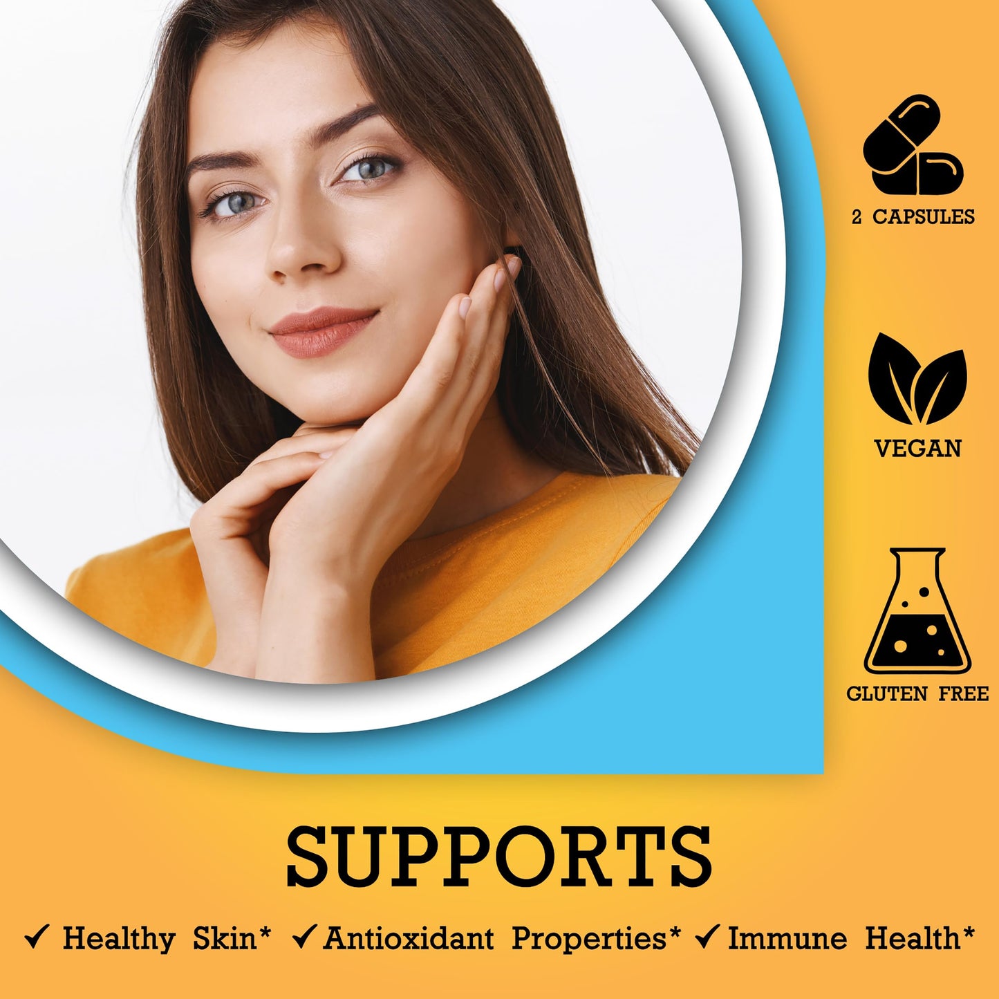 Summer Ready Skin Care Supplement Capsules - Nicotinamide/Niacinamide/Niacin 500mg (Vitamin B3) and Polypodium Leucotomos (Fern Extract) 480mg, Antioxidant Rich Formula, 60 Capsules