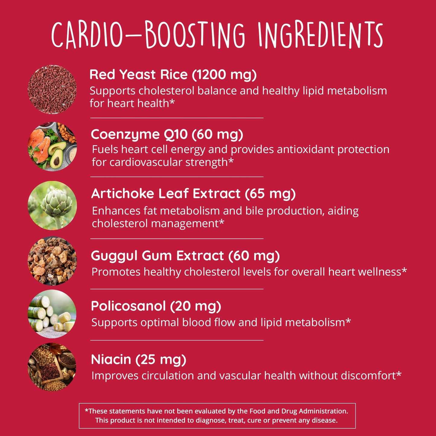 Happy Healthy Hippie Red Yeast Rice with CoQ10 Supplement 1200 mg Capsule, 60 Count