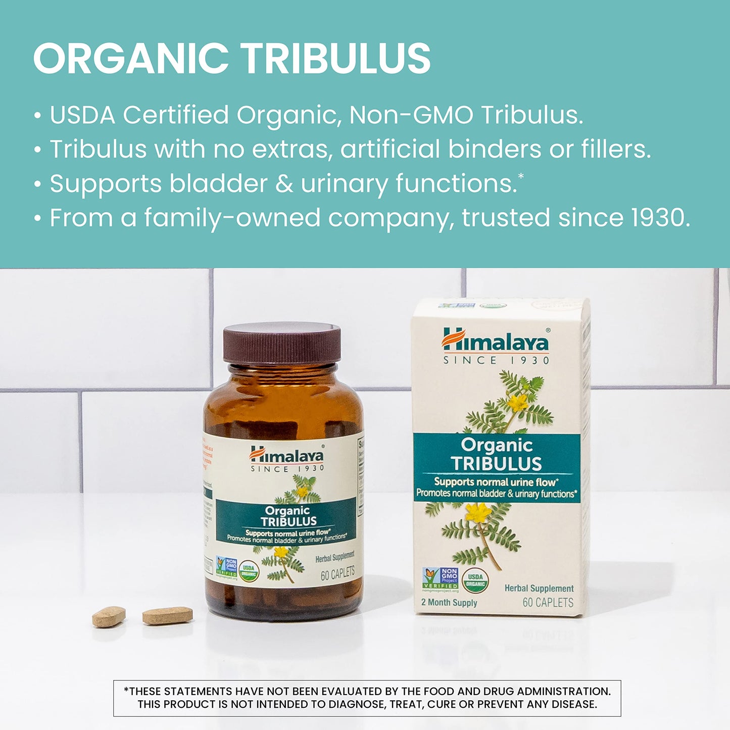 Himalaya Tribulus Terrestris Caplets, 60 Count