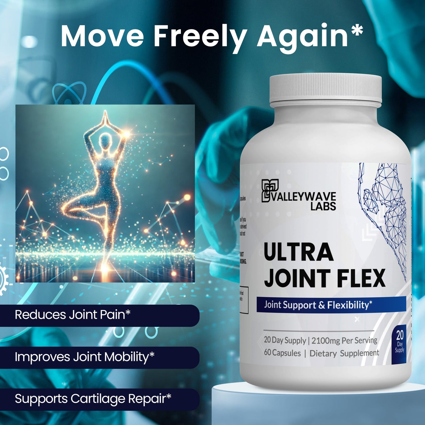Valleywave Labs Ultra Joint Flex Advanced Joint Support Capsule, 60 Count