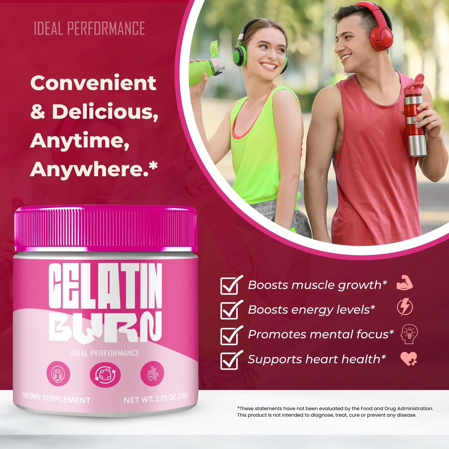 Ideal Performance Gelatin Burn Powder 5.5 Ounce (Pack of 2)