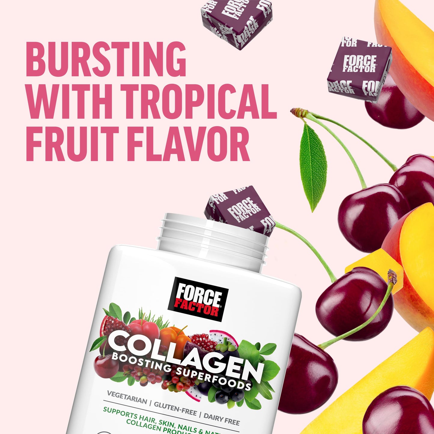 Force Factor Collagen Boosting Superfoods Soft Chews, 120 Count