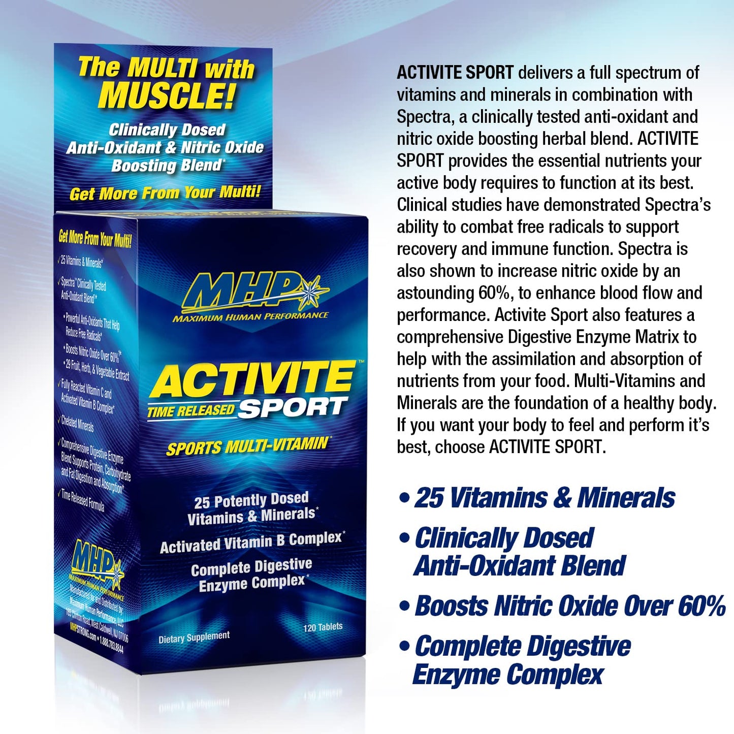 Maximum Human Performance Activite Sport Multi Vitamin 120 Tablets