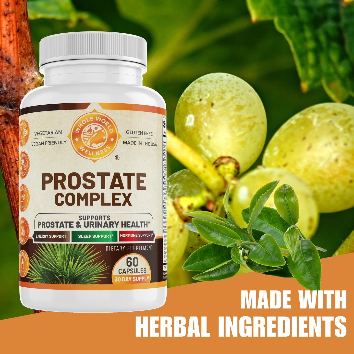 WHOLE WORLD WELLNESS Advanced Prostate Complex Capsules 60 Count