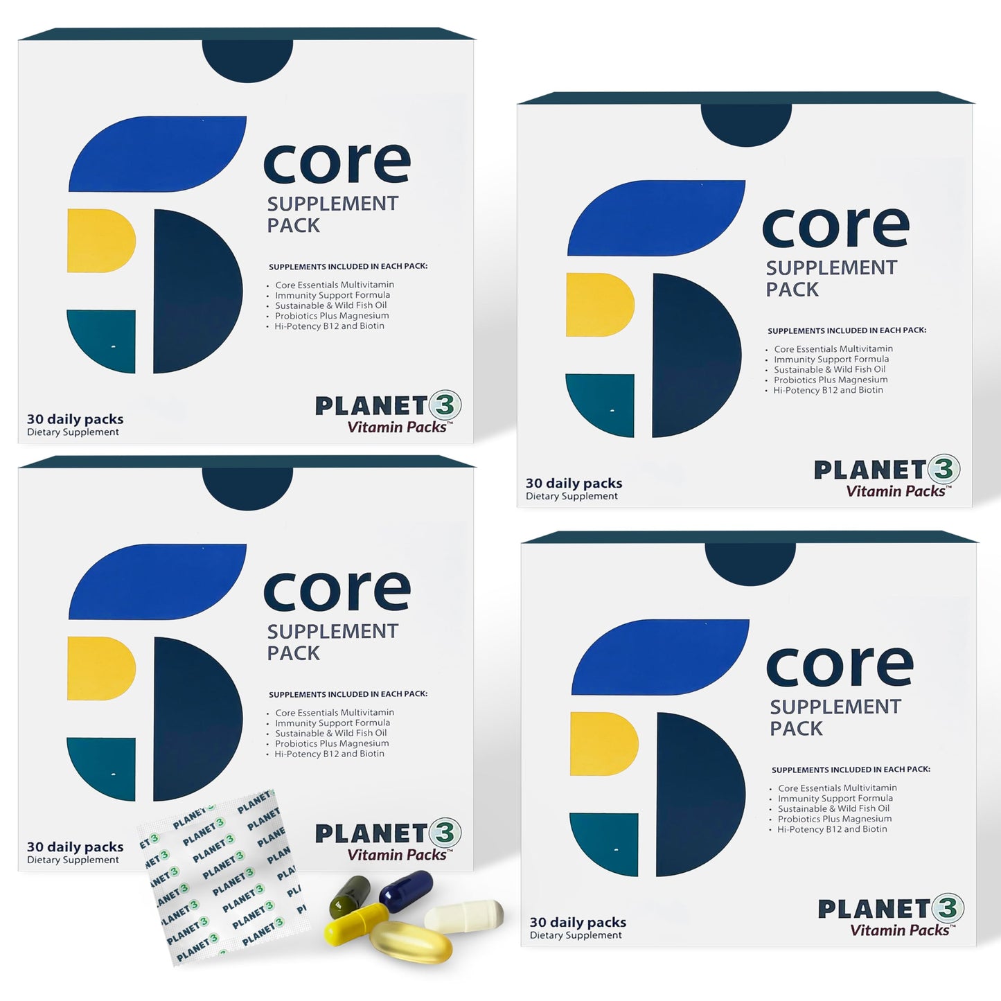 Planet 3 Vitamin Packs 120 Capsules