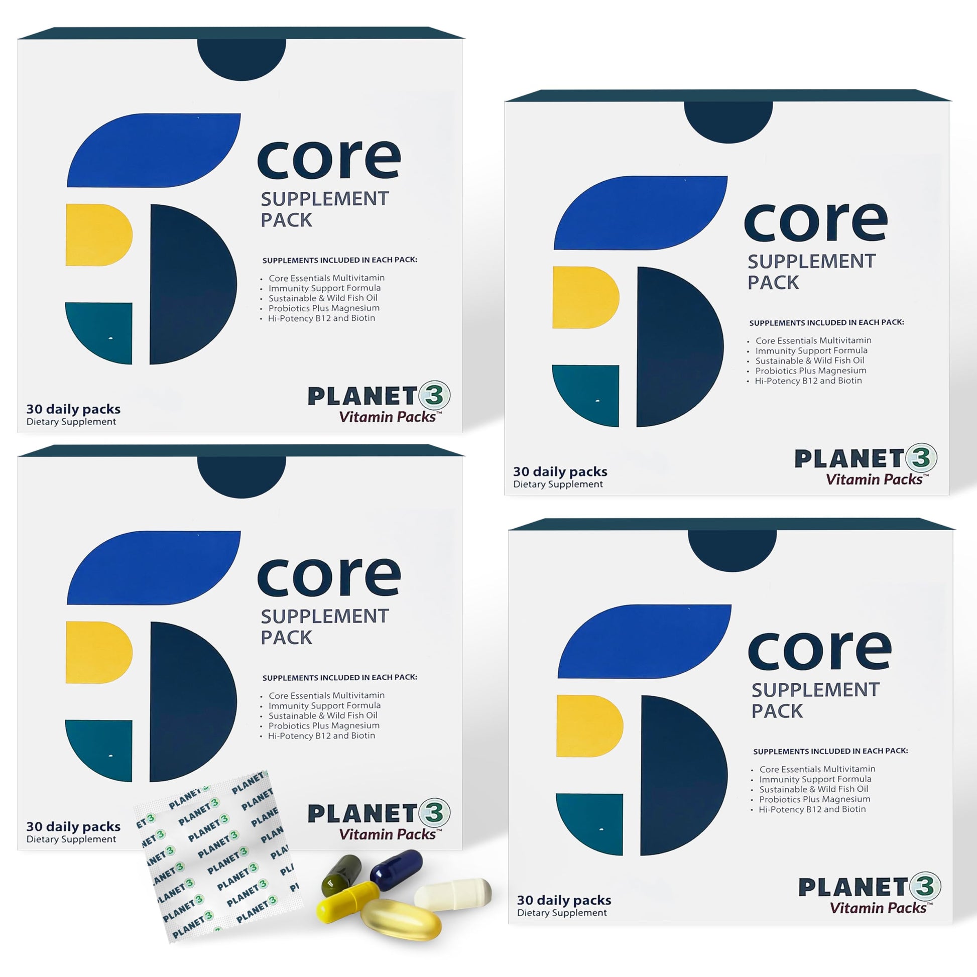 Planet 3 Vitamin Packs 120 Capsules