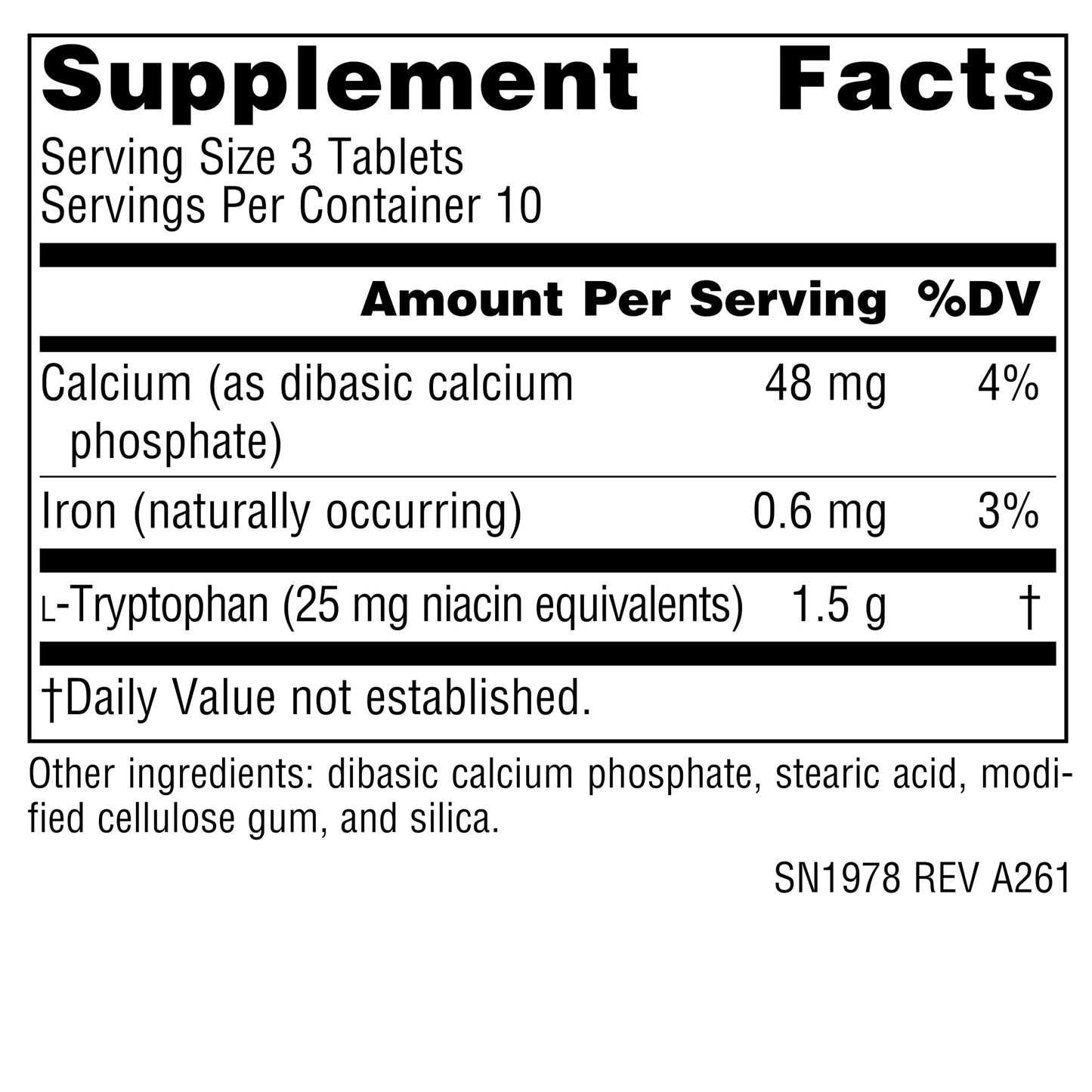 Source Naturals L-Tryptophan for Mood, Relaxation, and Sleep* 500mg, 30 Tablets