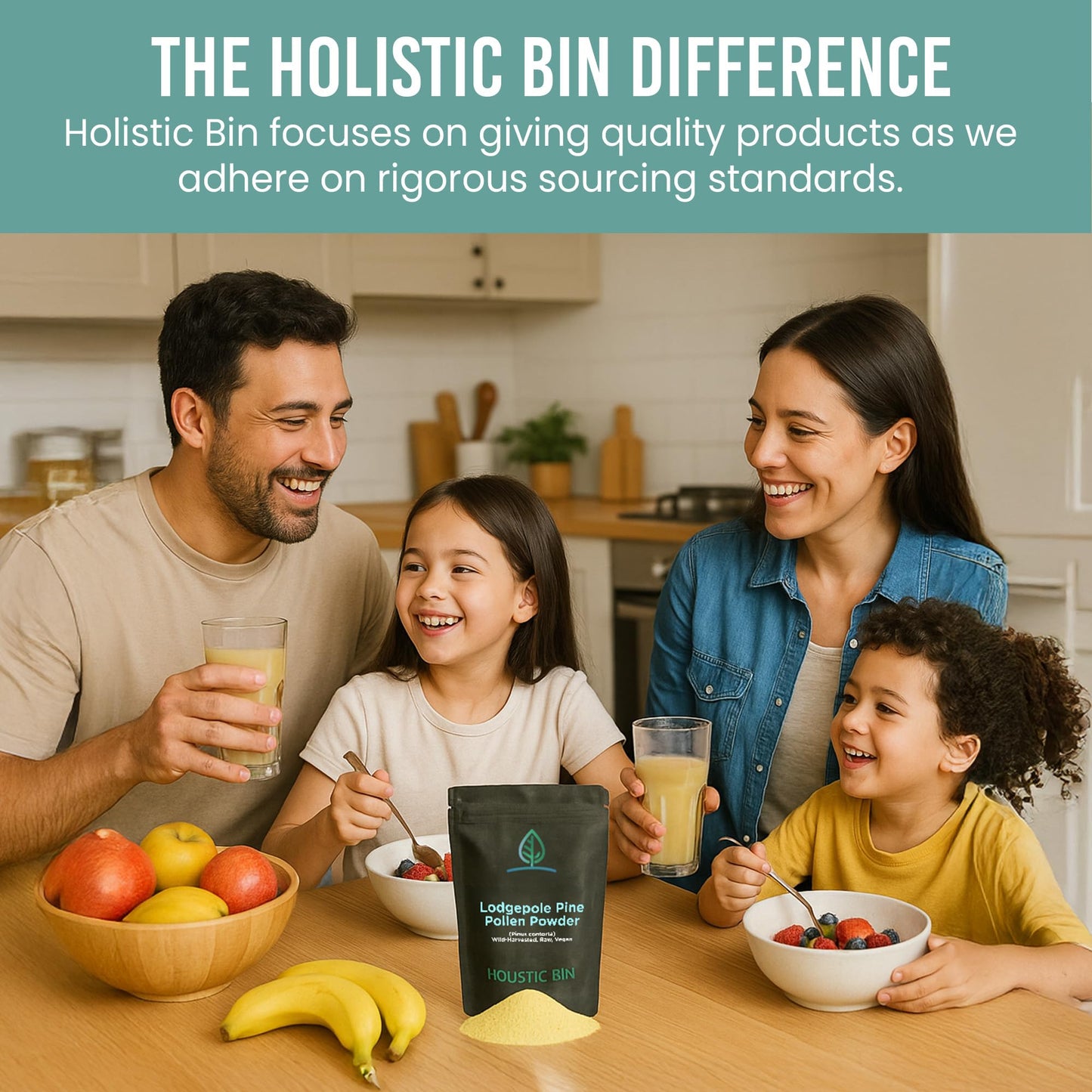 Holistic Bin Organic Pine Pollen Powder 0.71 Ounce