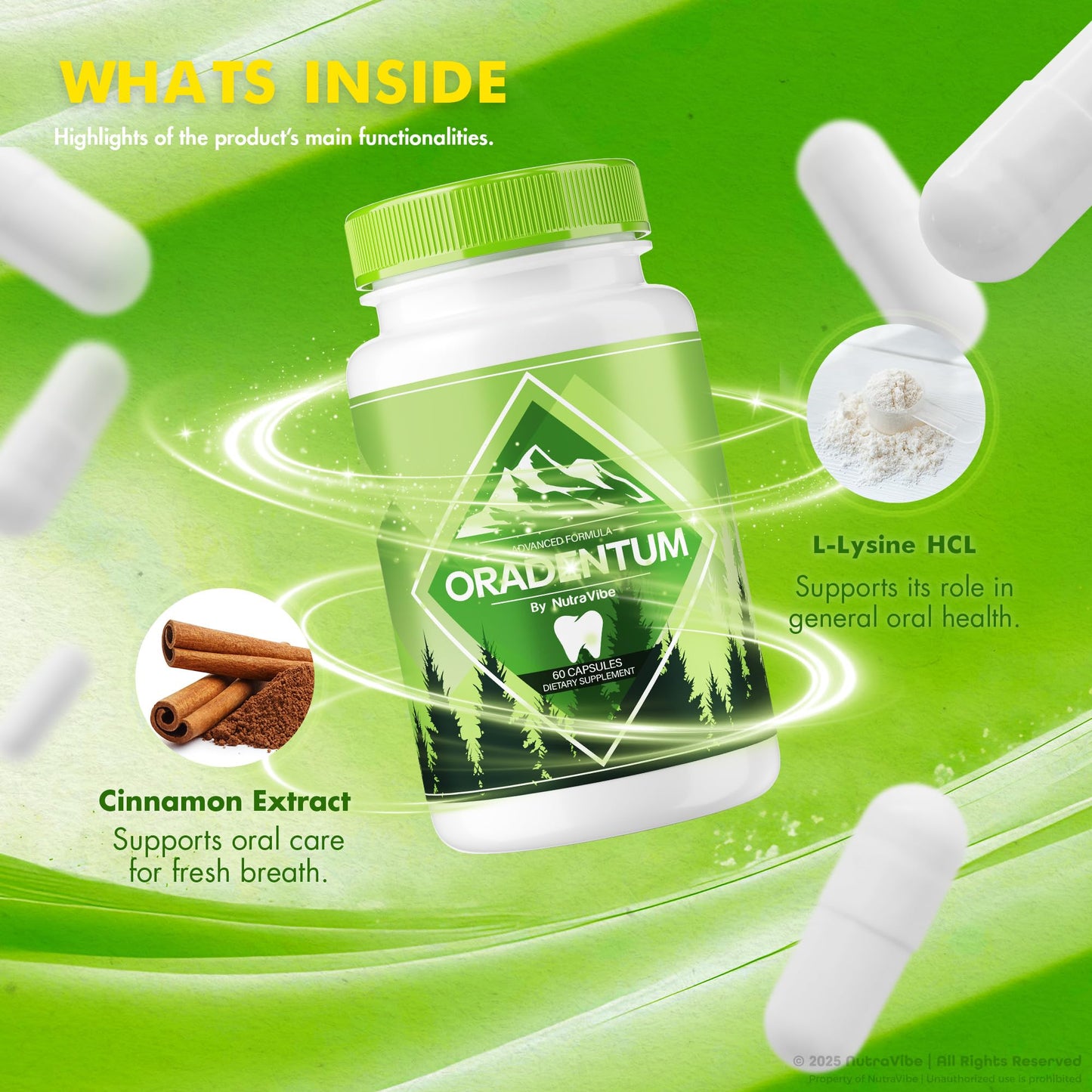NutraVibe Oradentum Capsules 120 Capsules