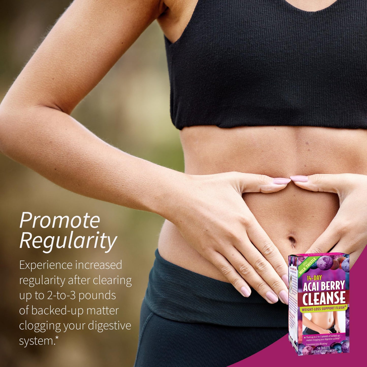 Applied Nutrition 14-Day Acai Berry Cleanse Weight-Loss Support Flush + Milk Thistle 112 Tablets