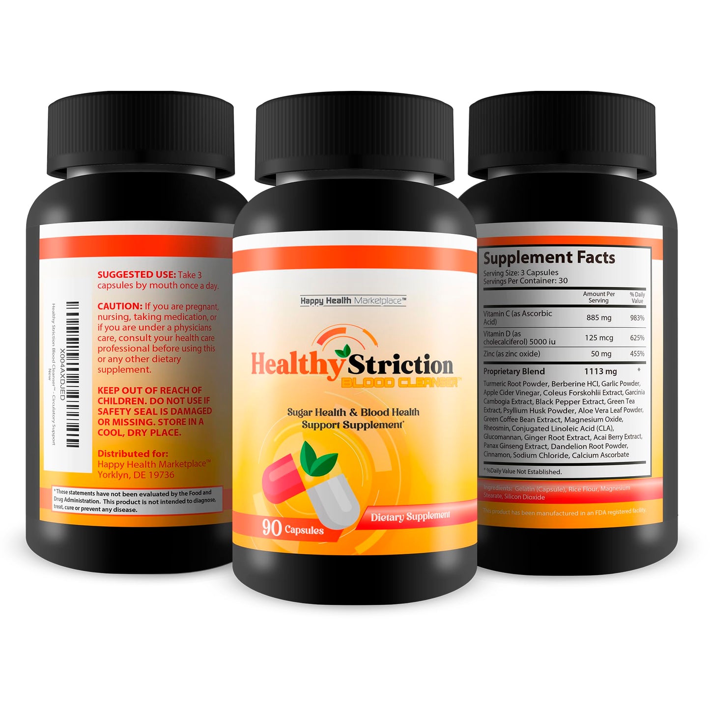 Happy Health Marketplace Healthy Striction Blood Cleanser Capsule 90 Count