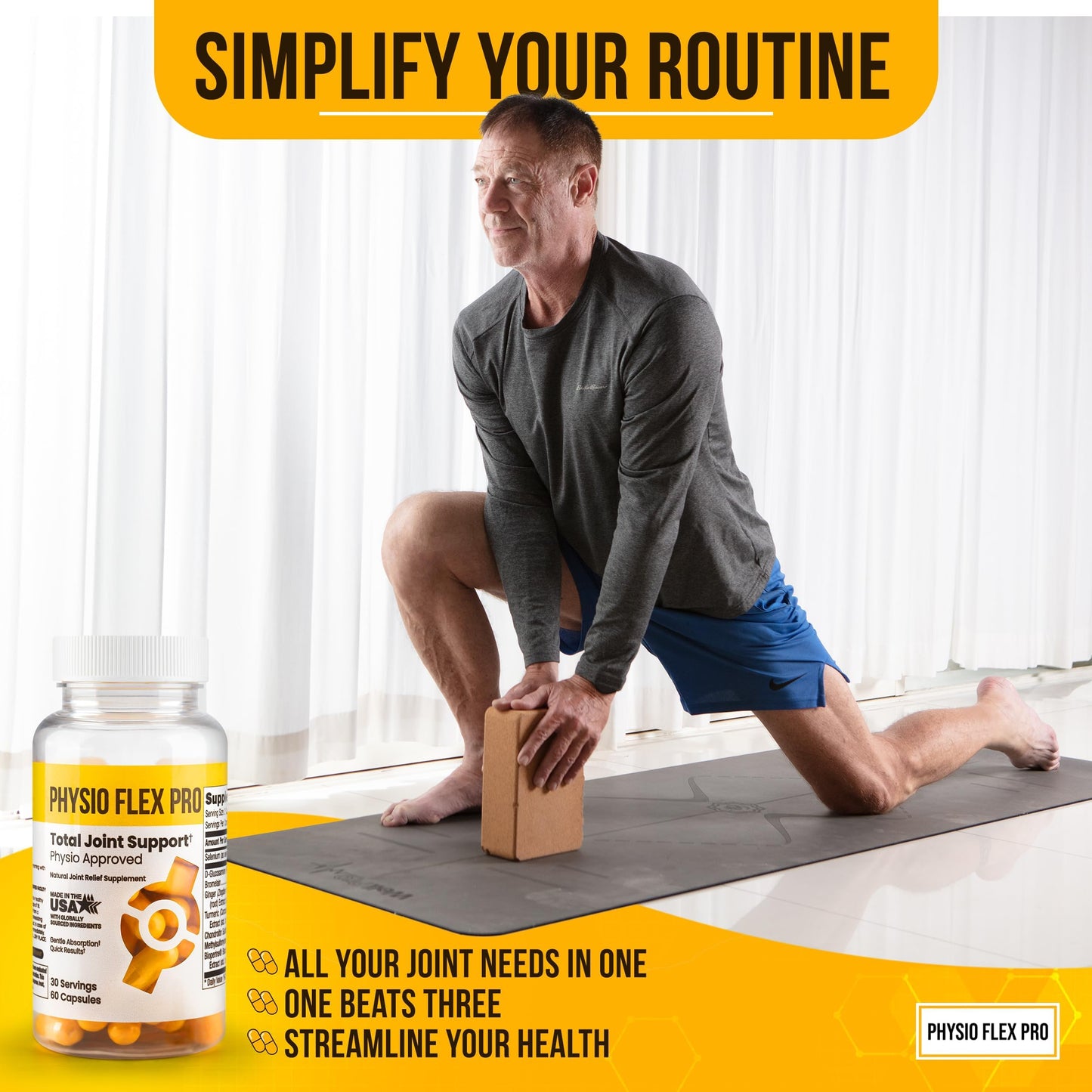 Physio Flex Pro Total Joint Support Supplement Capsule 60 Count