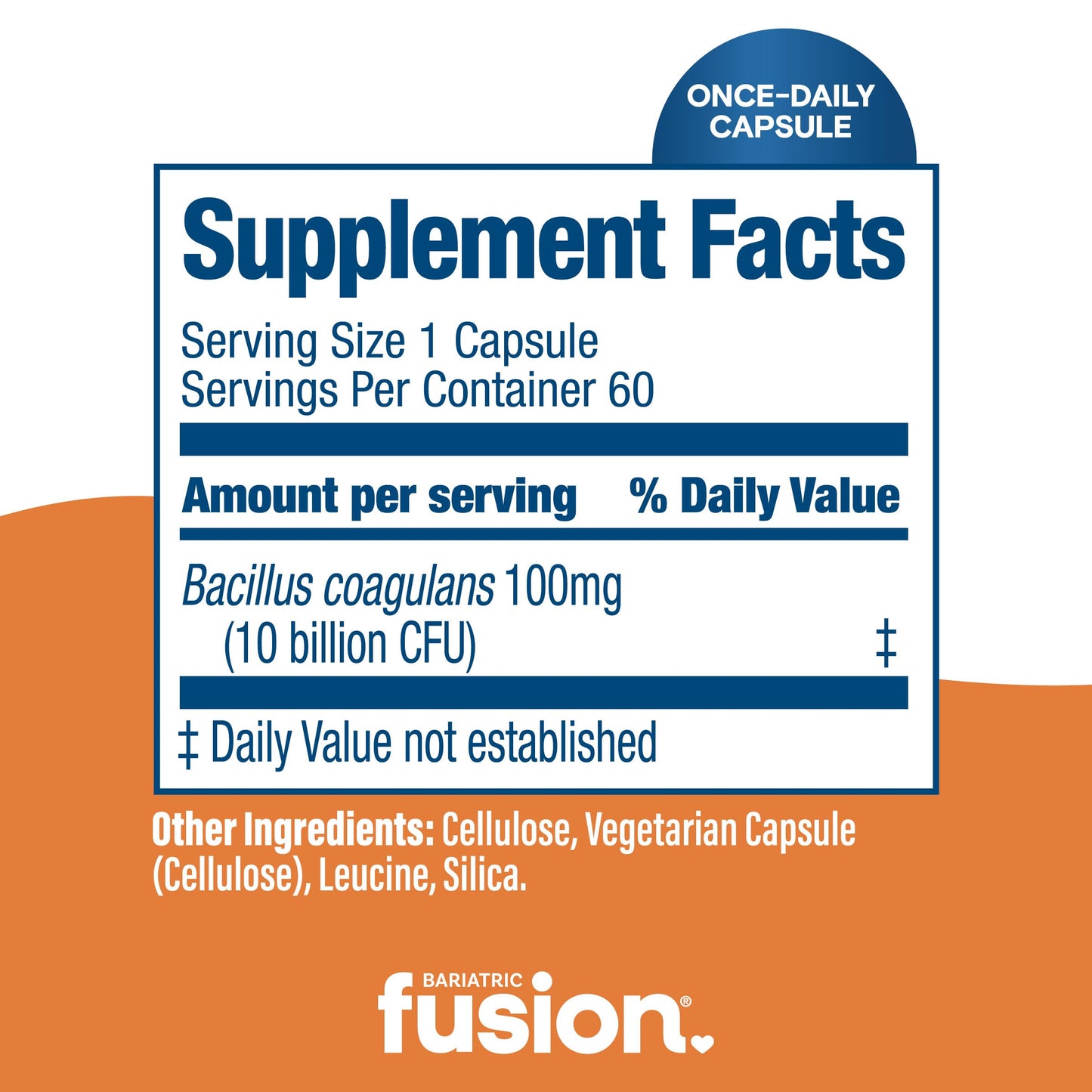 Bariatric Fusion Probiotic Capsule 60 Count