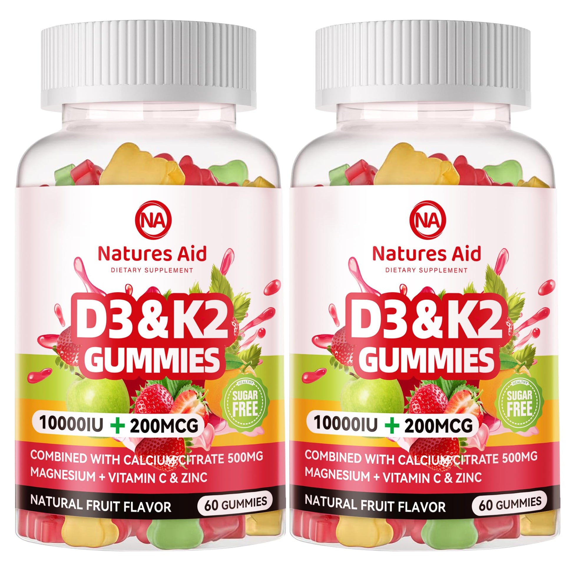 Natures aid Vitamin D3 and K2 Gummies 120