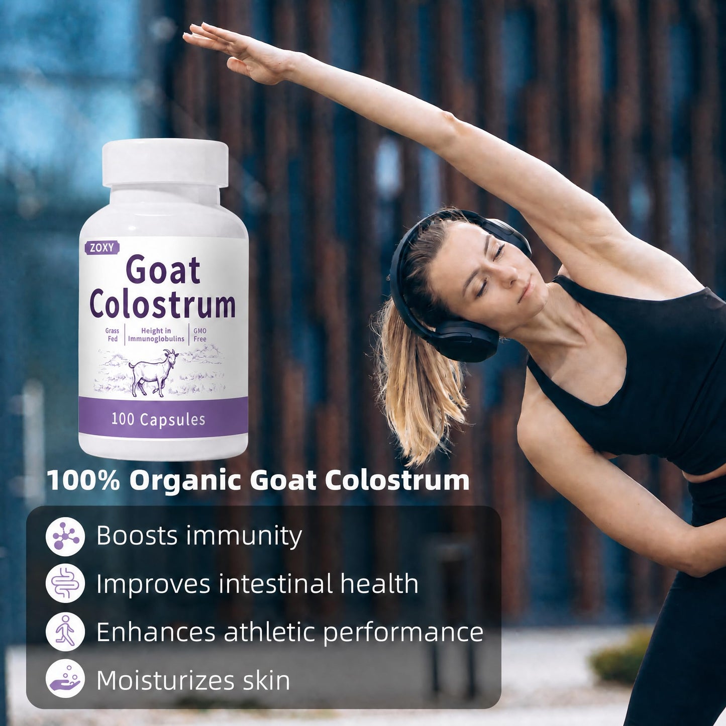 ZOXY Goat Colostrum Capsules 100 Count
