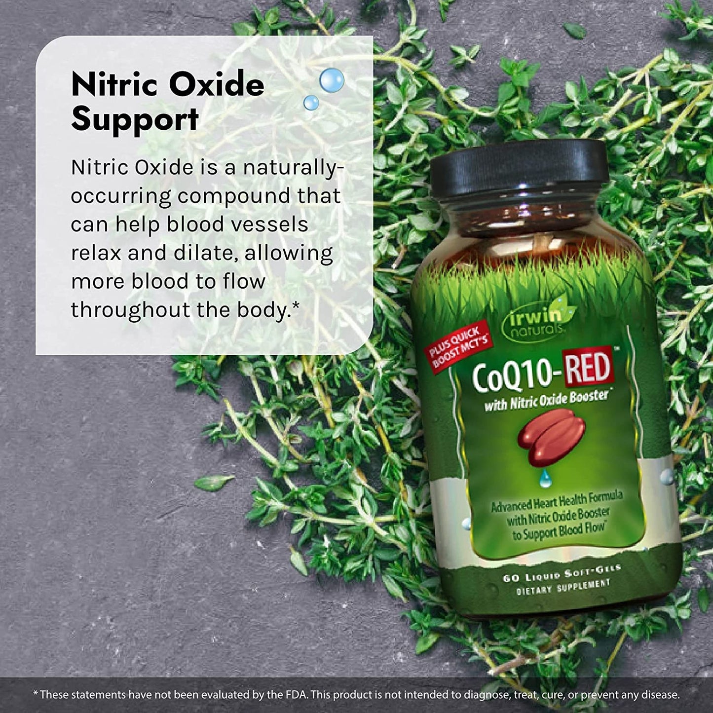 Irwin Naturals CoQ10-RED with Nitric Oxide Booster & MCTs Softgels 60