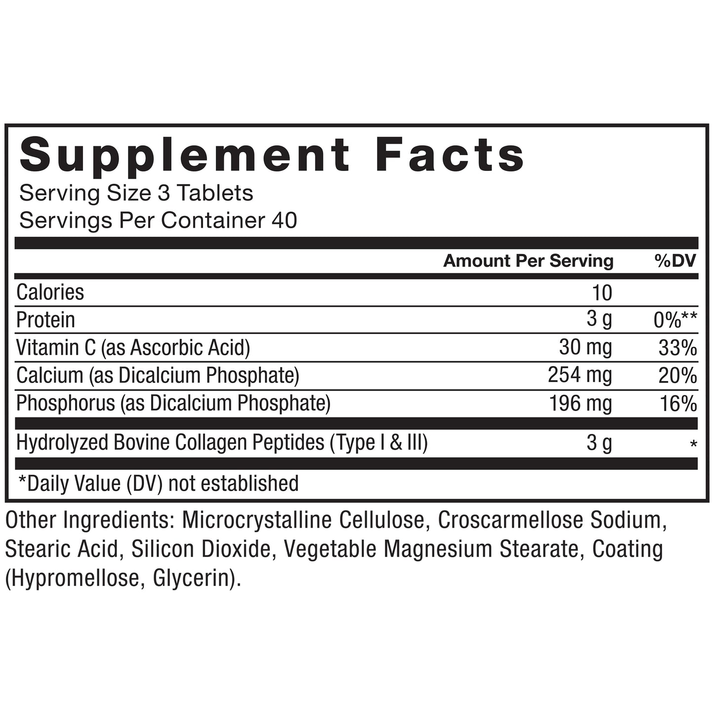 Force Factor Collagen Peptides Tablet, 120 Count