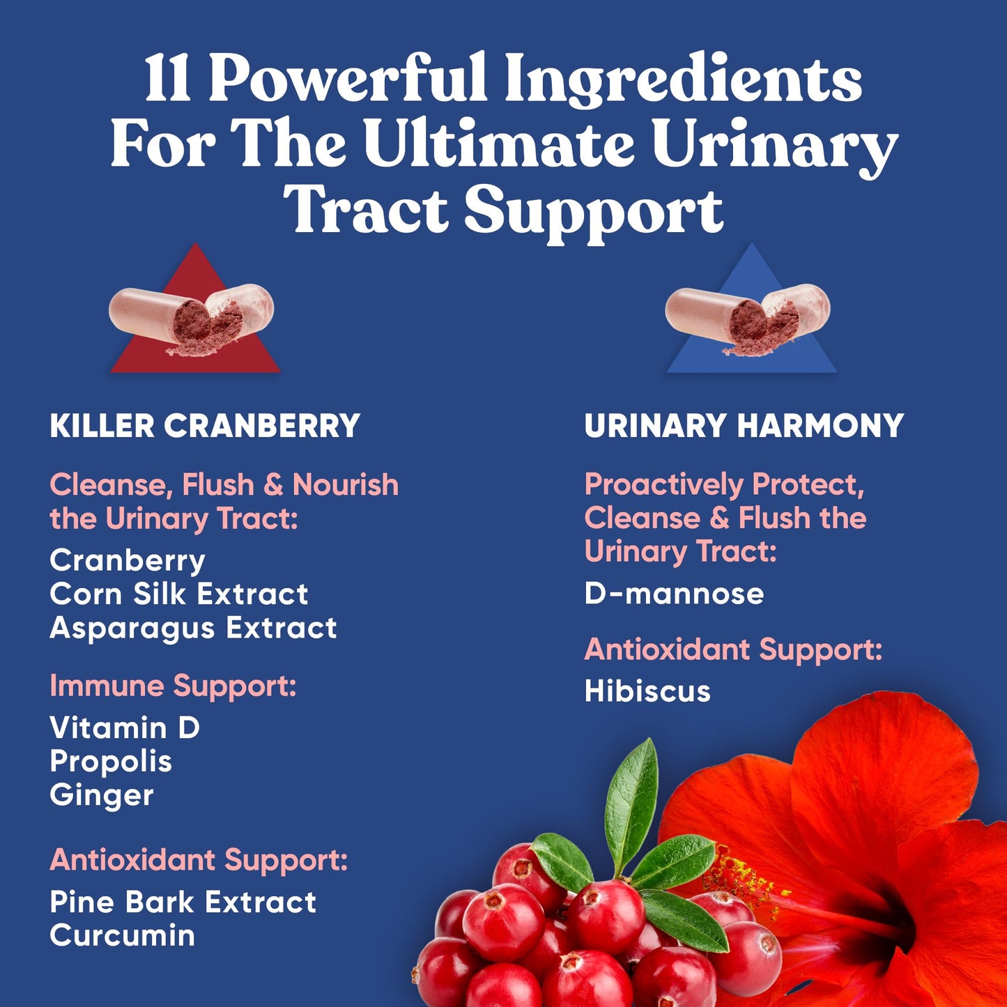 Eu Natural Women's Urinary Tract Bundle with Cranberry + D-Mannose Capsules, 120 Capsules