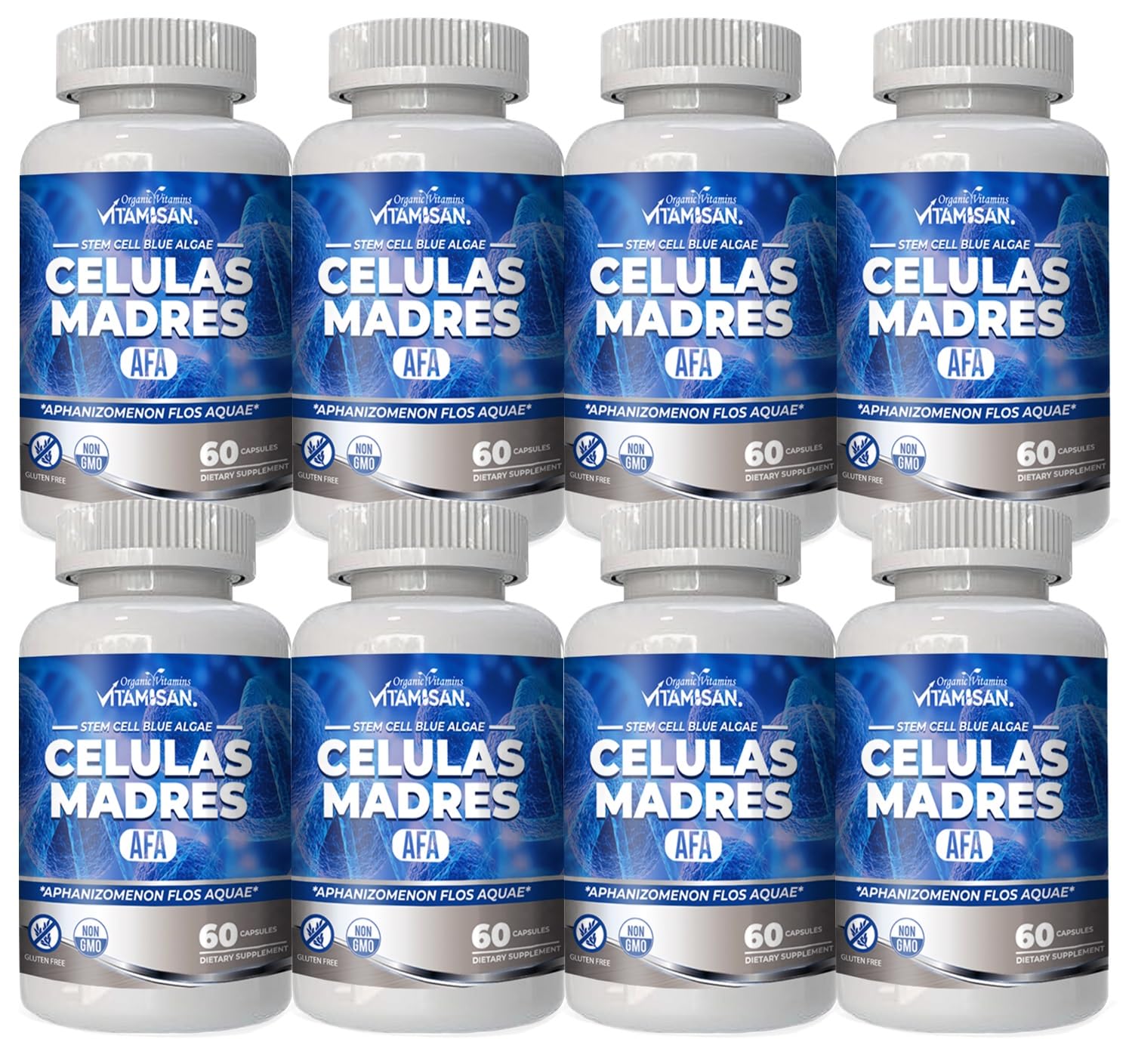 VITAMISAN Celulas Madres Stem Cell Blue Algae AFA, 480 Capsules
