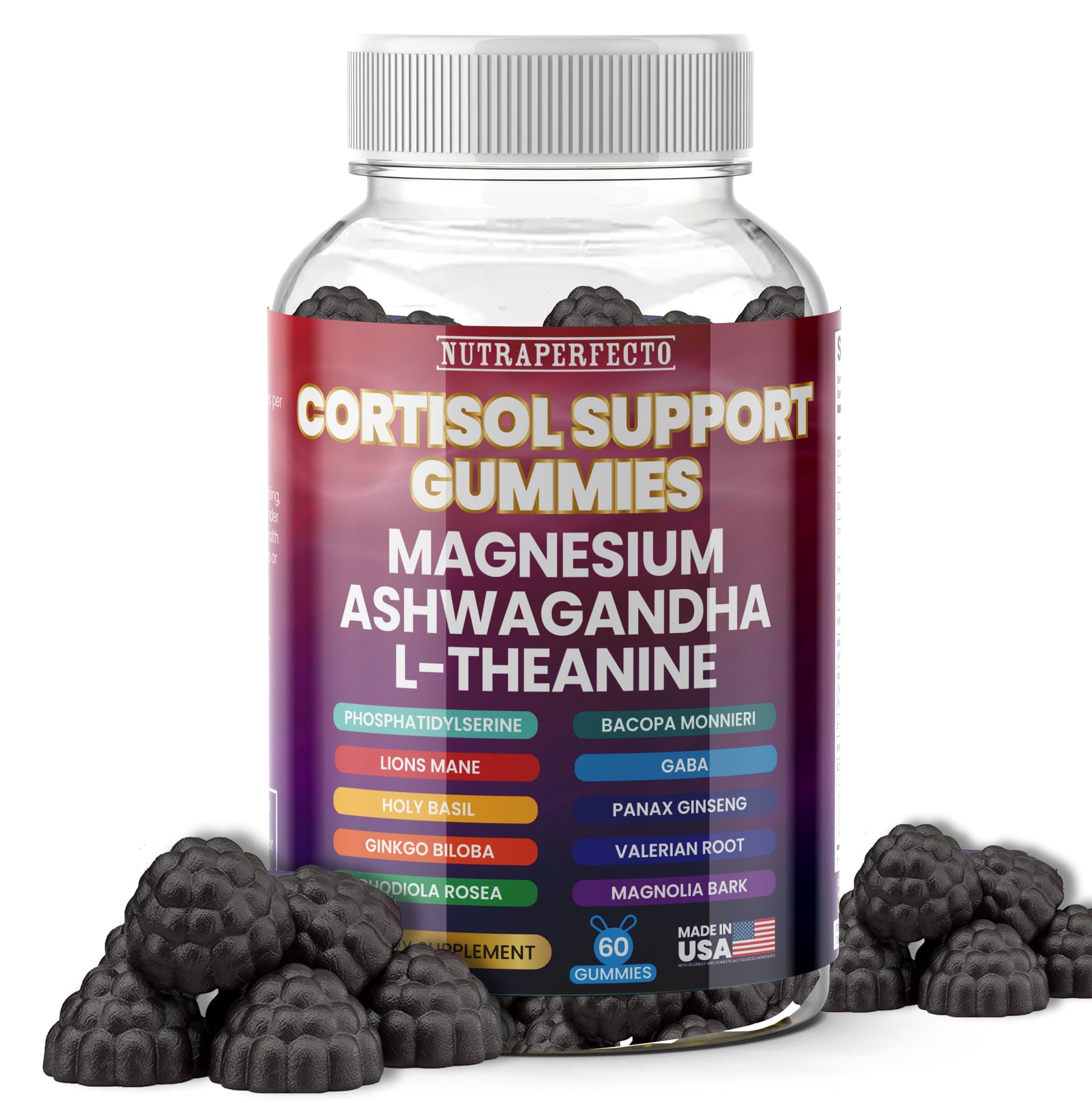 NutraPerfecto Sugar Free Cortisol Gummies, 60 Count