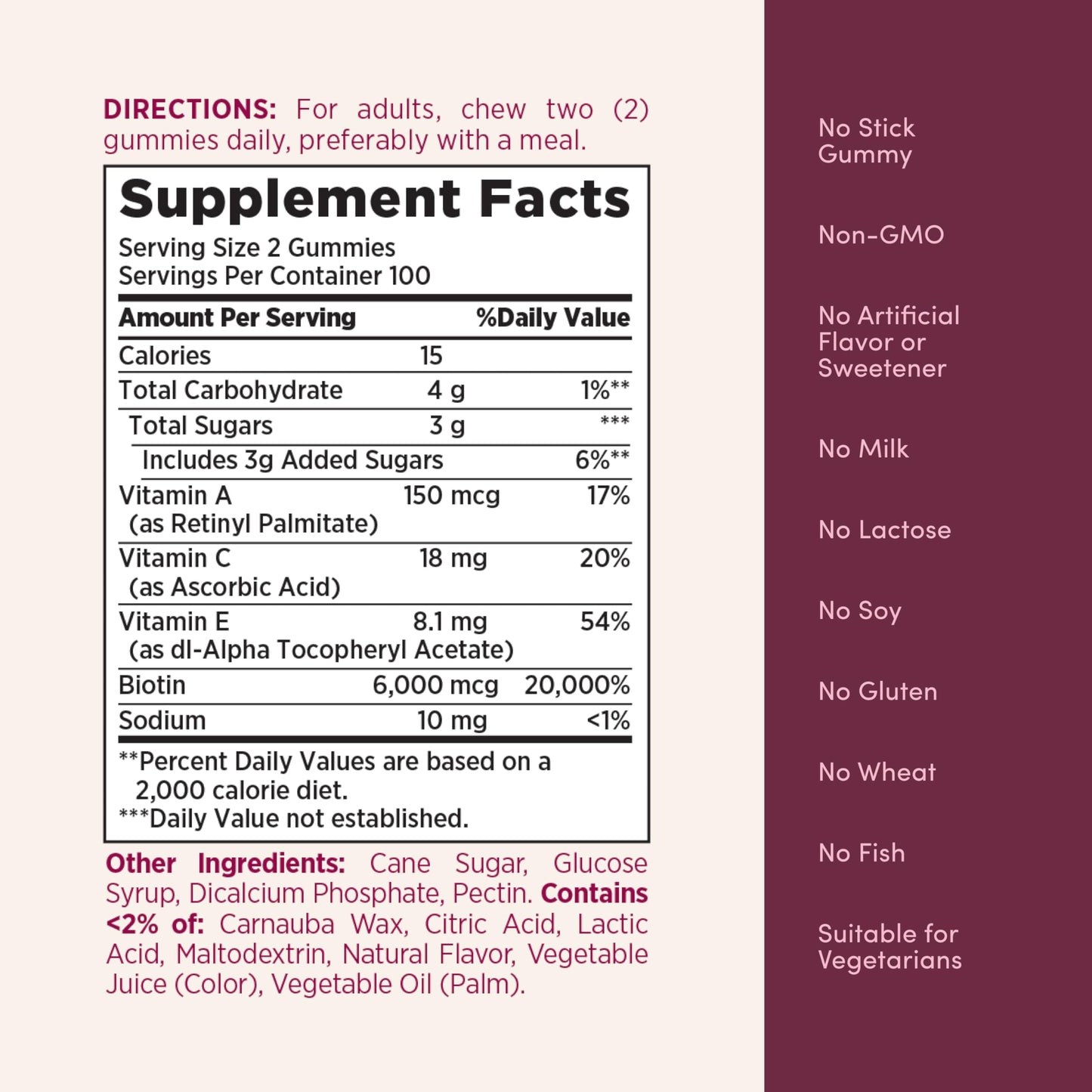 Nature's Bounty Optimal Solutions Advanced Hair, Skin and Nails Pectin Gummies 200 Count