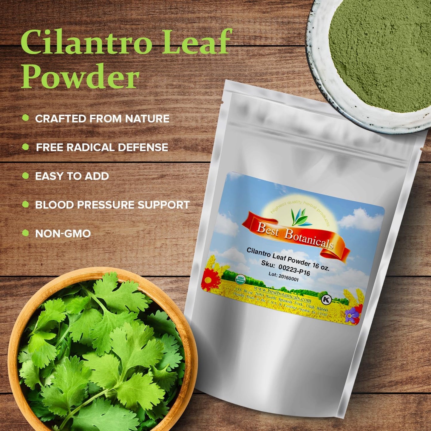 Best Botanicals Cilantro Leaf Powder 16 oz