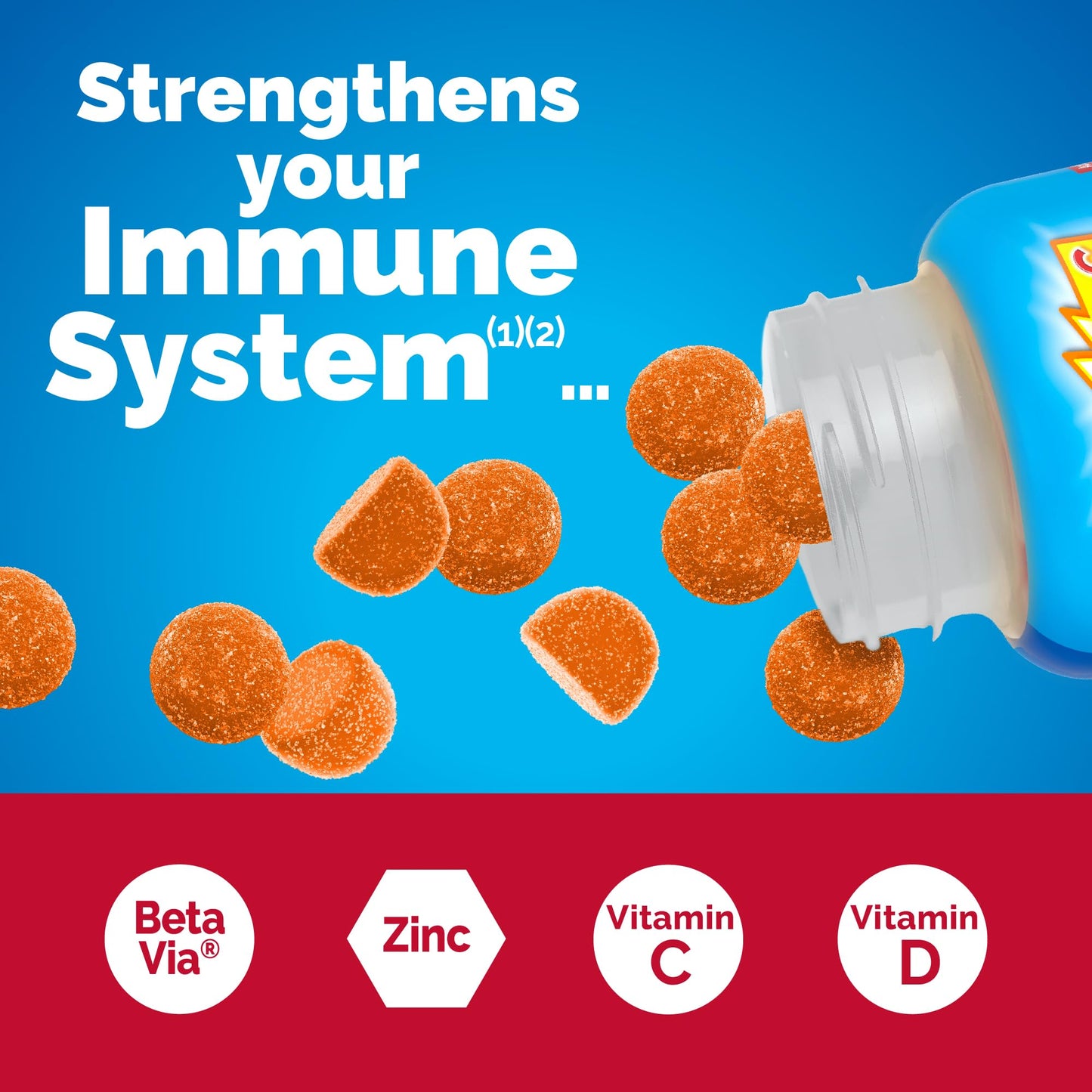 Emergen-C Vitamin C 750mg Immune Support Gummies, 45 Gummies