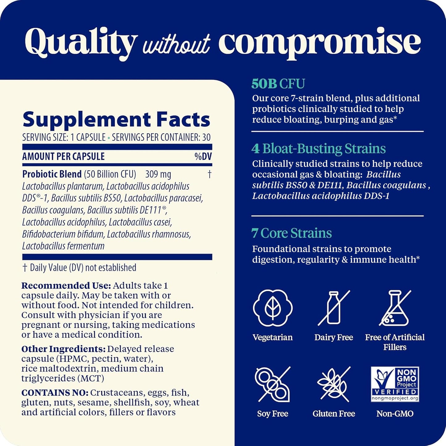Enzymedica SubCulture Probiotic for Bloat & Digestive Health Capsules, 30 Count