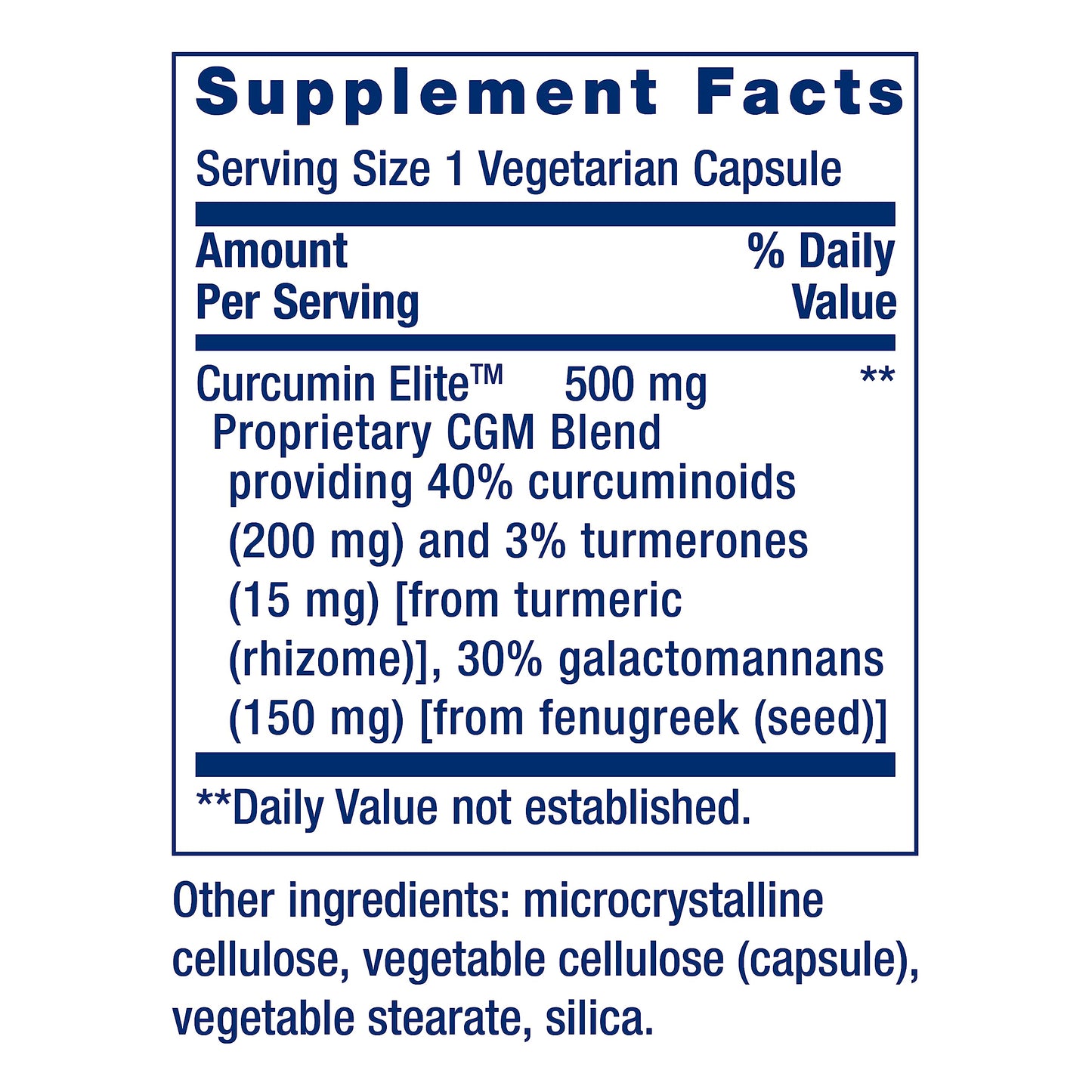 Life Extension Curcumin Elite Turmeric Extract 60 Capsules