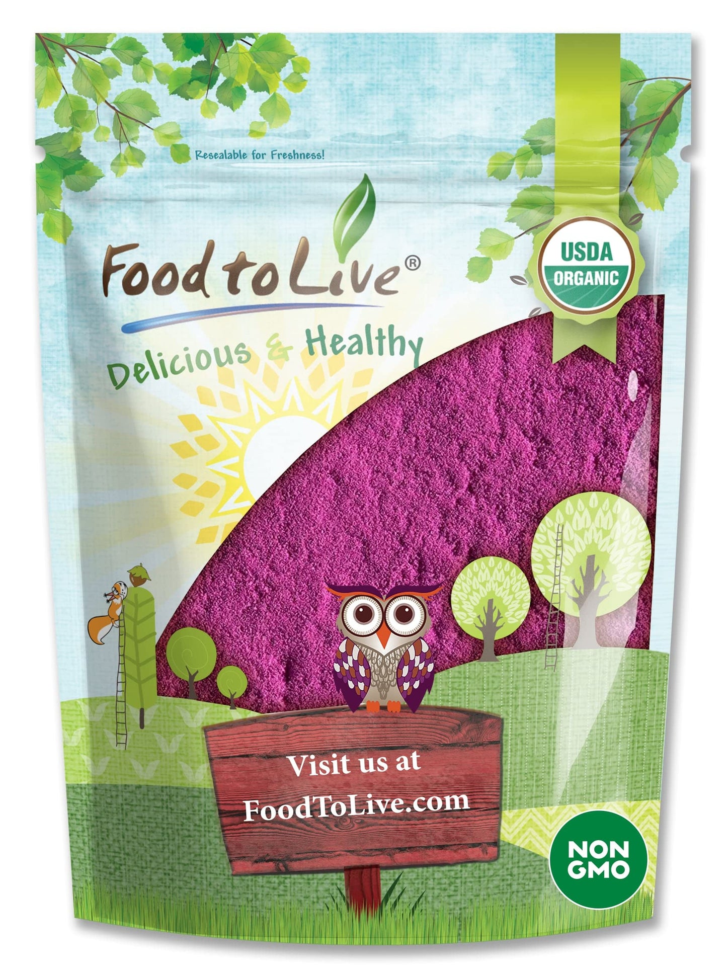 Food to Live Organic Black Currant Juice Powder, 8 oz