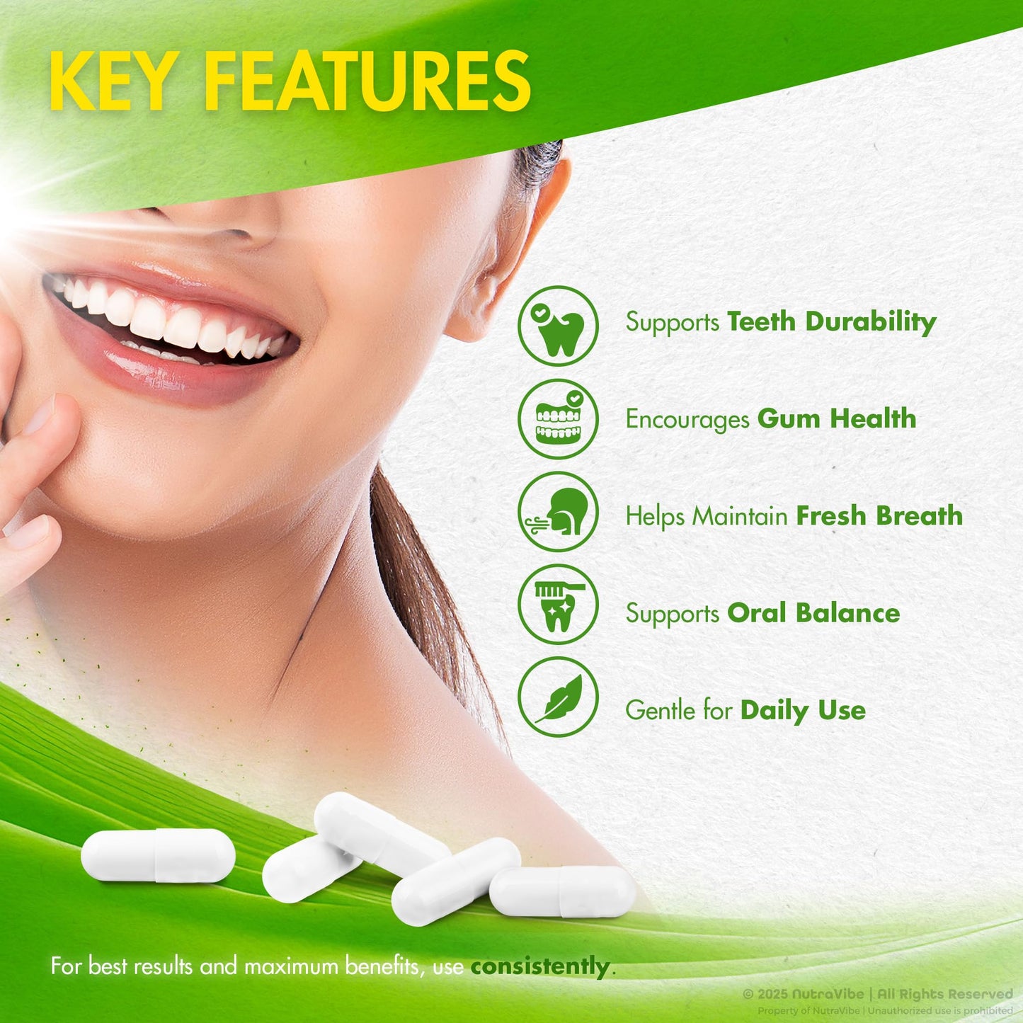 NutraVibe Oradentum Capsules 60 Capsules