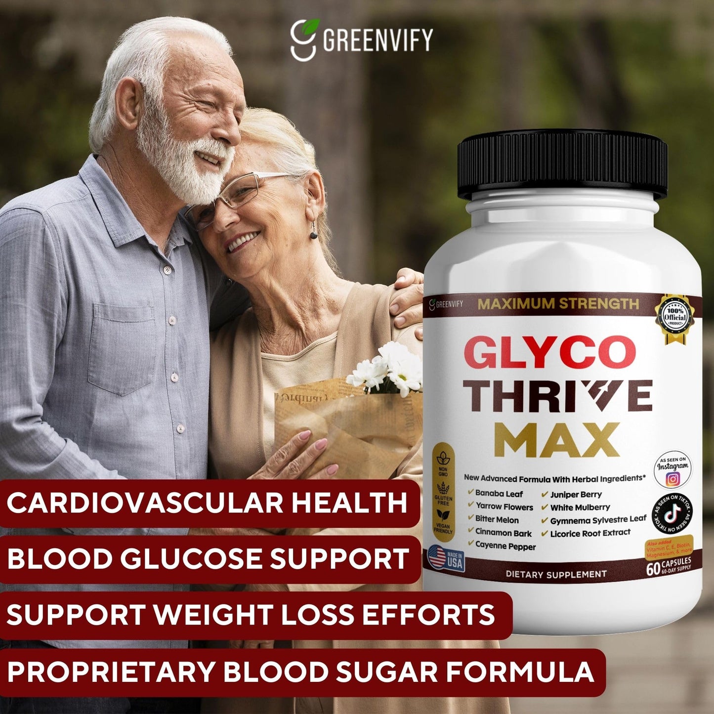 GREENVIFY Glyco Thrive Max Capsules, 60 Capsules