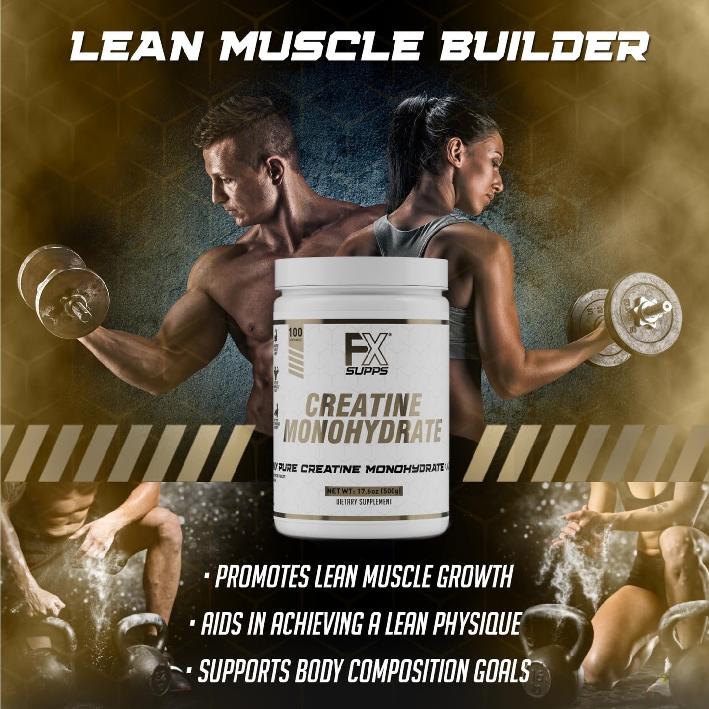 FXSUPPS Creatine Monohydrate Powder 100