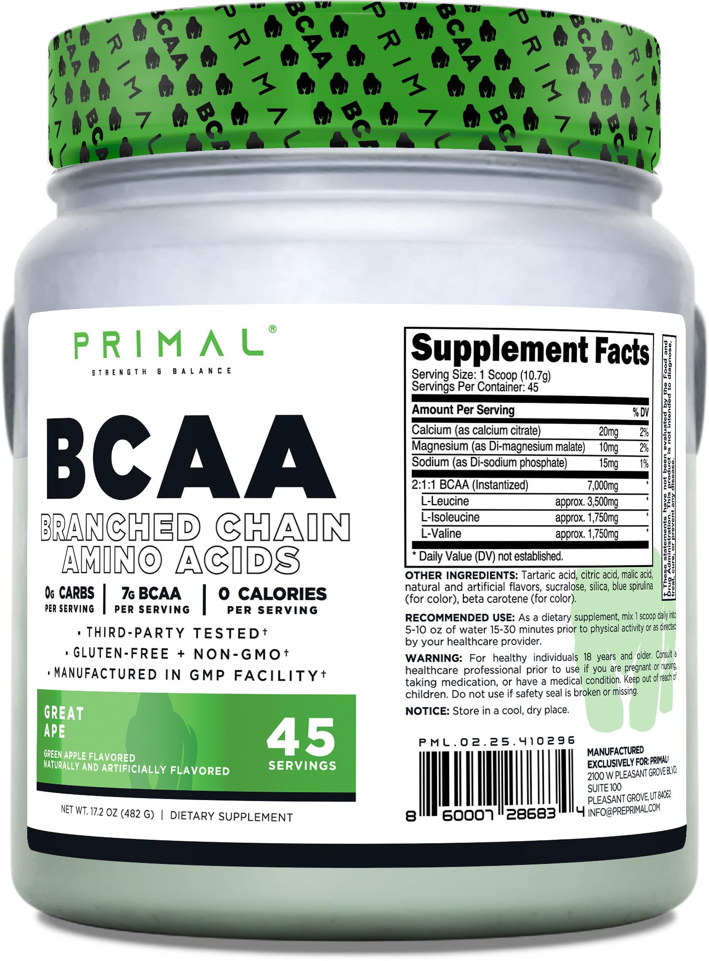 Primal BCAA Powder 17.2 oz