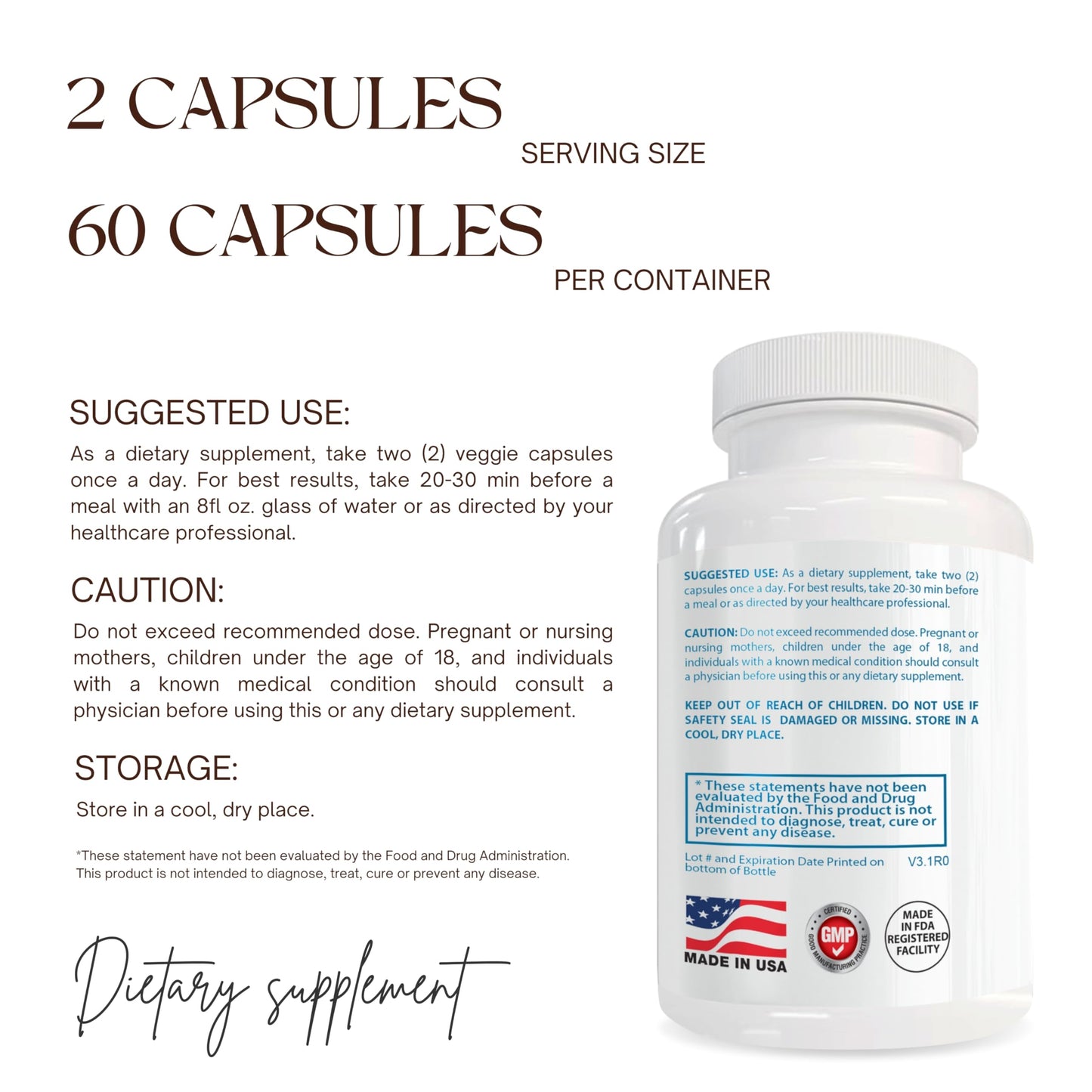 HAPPY MILLIONS Ashwagandha with Black Pepper Capsules 60