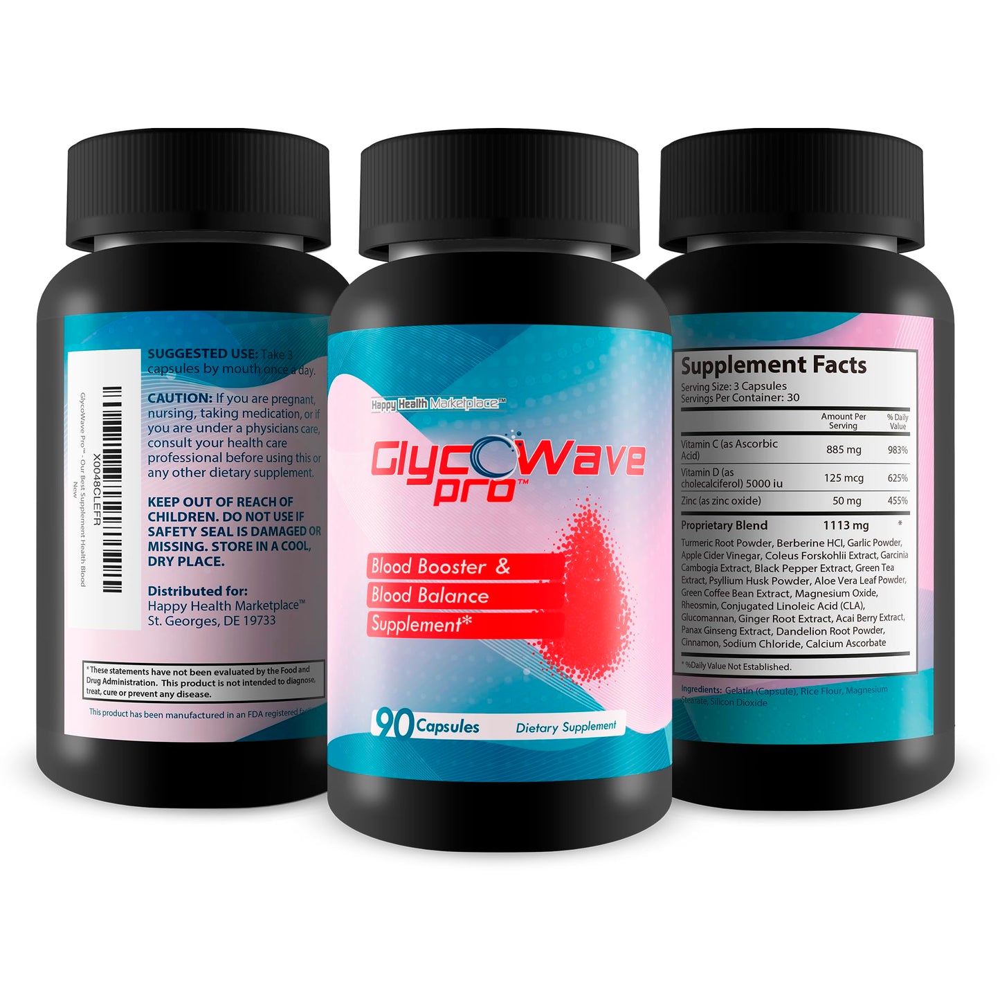 Happy Health Marketplace GlycoWave Pro Capsule 90 Count
