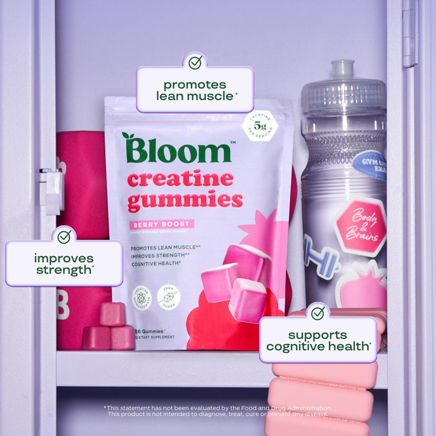 Bloom Nutrition Creatine Monohydrate Gummies 36 Gummies