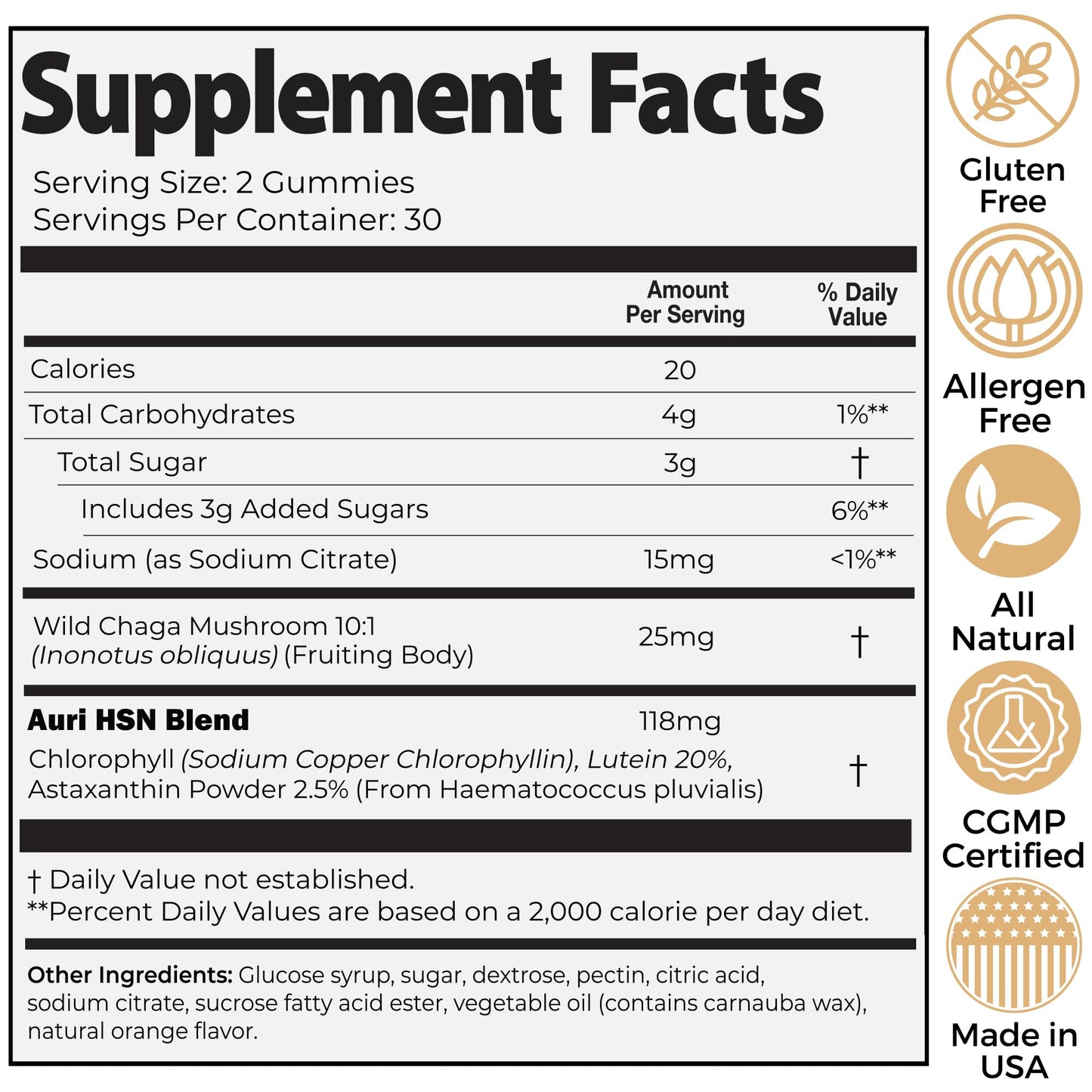 Auri Super Mushroom HSN Gummies Gummy 60 Count