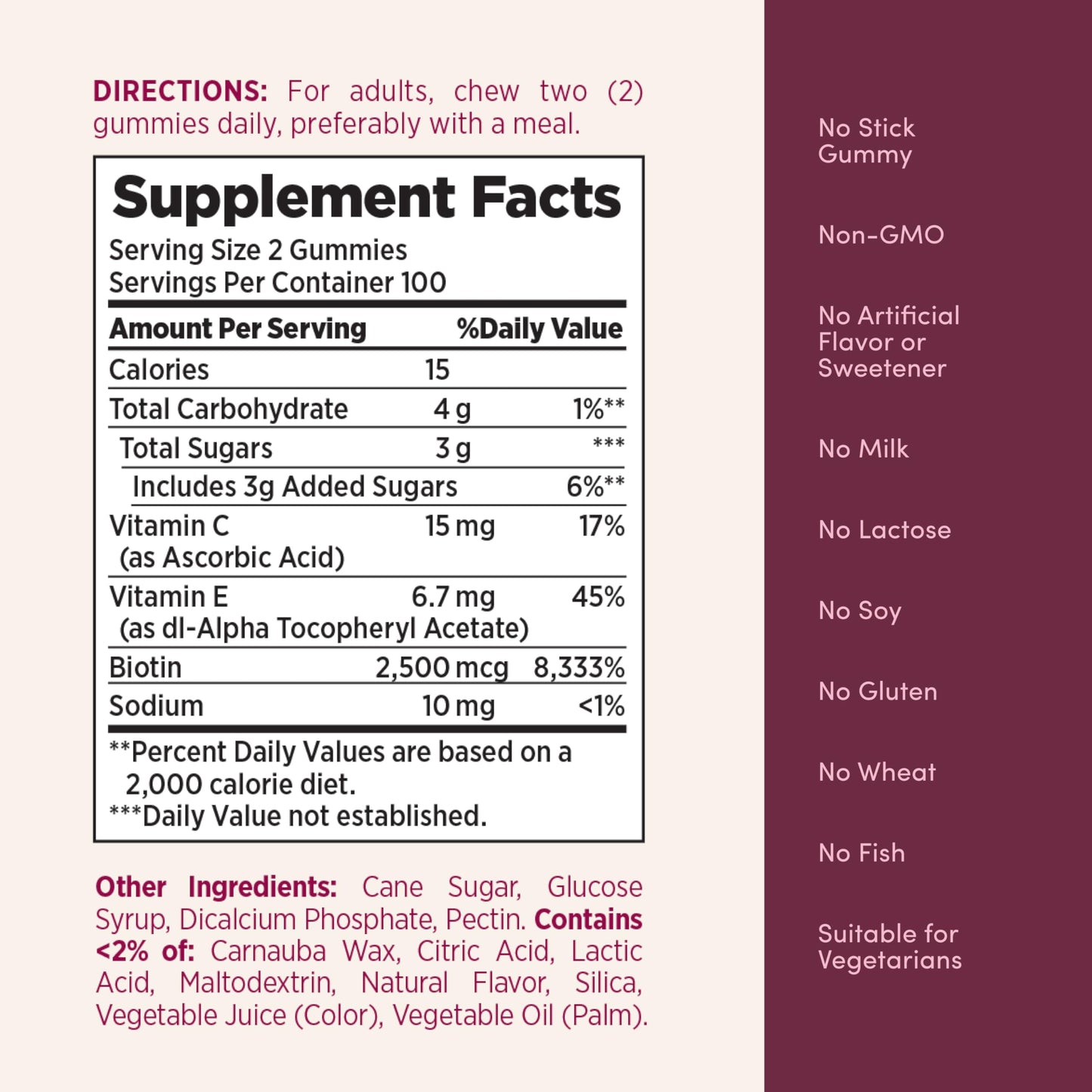 Nature's Bounty Optimal Solutions Hair, Skin & Nails Pectin Gummies 200 Count