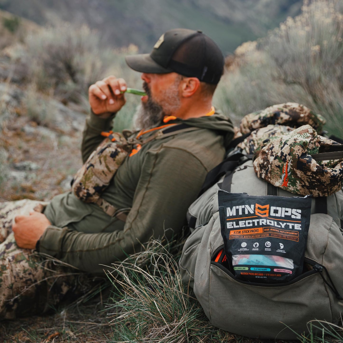 MTN OPS Sugar Free Electrolyte Packets Powder, 4-Count