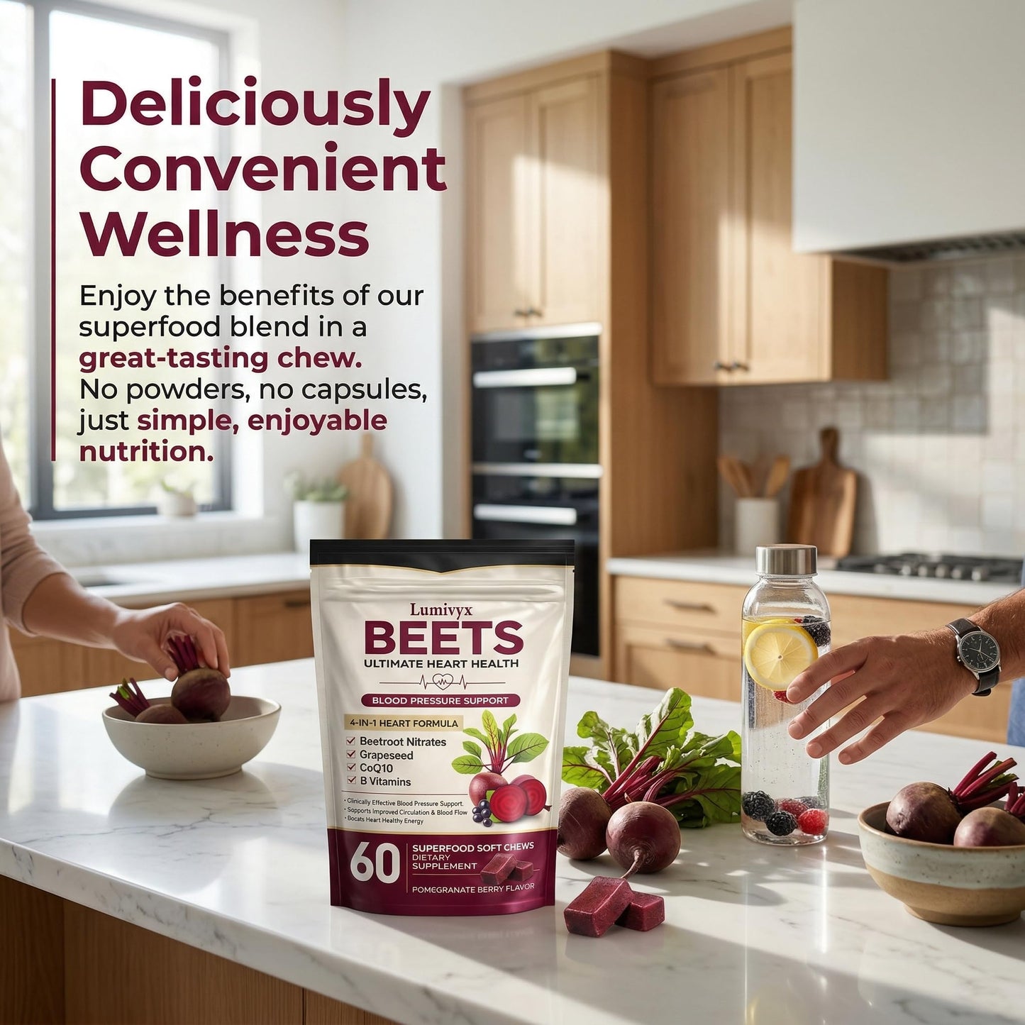 Jqewlg Lumivyx Beet Chews, 60 Chews