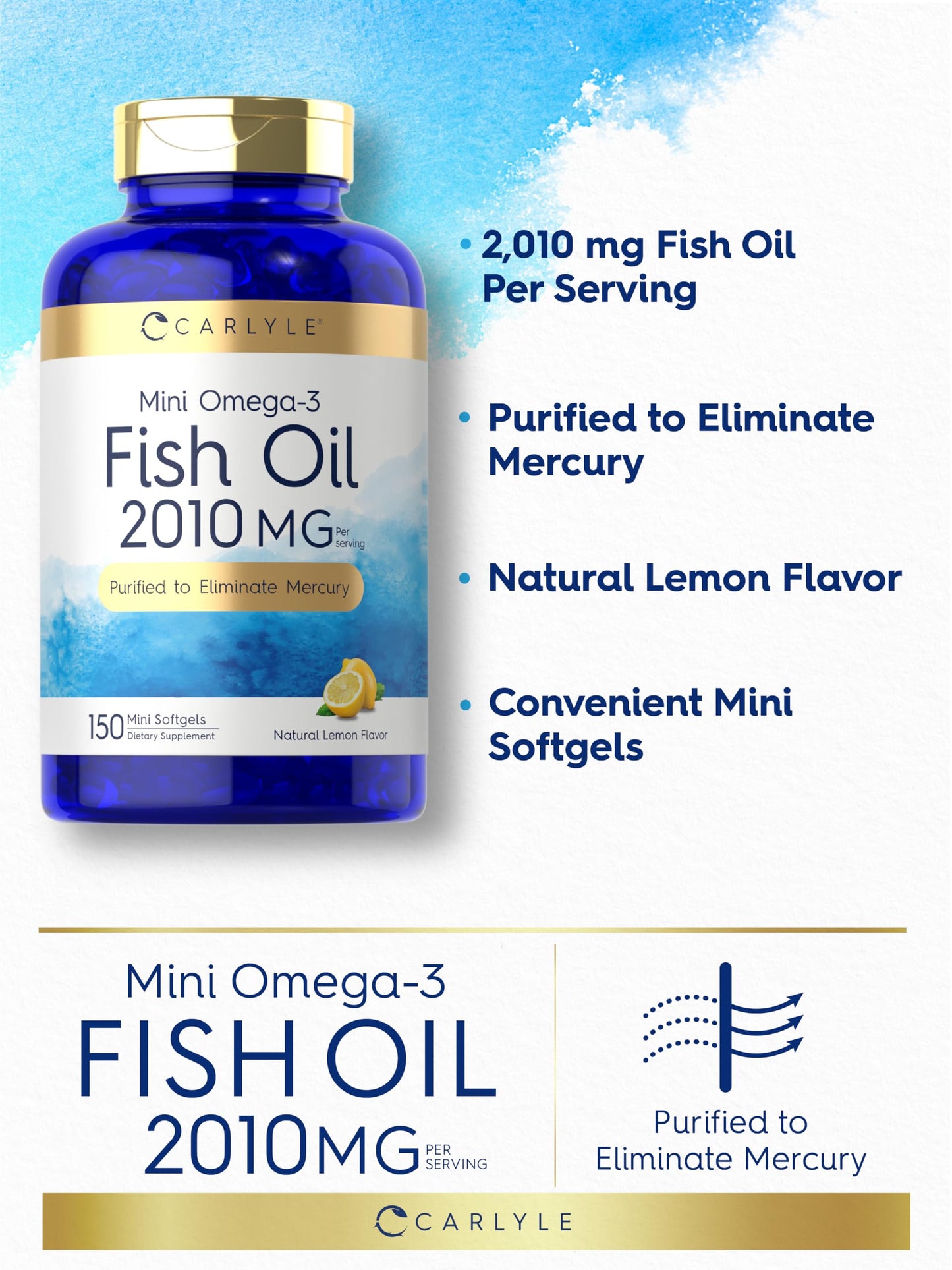Carlyle Mini Fish Oil Softgels 150 Count