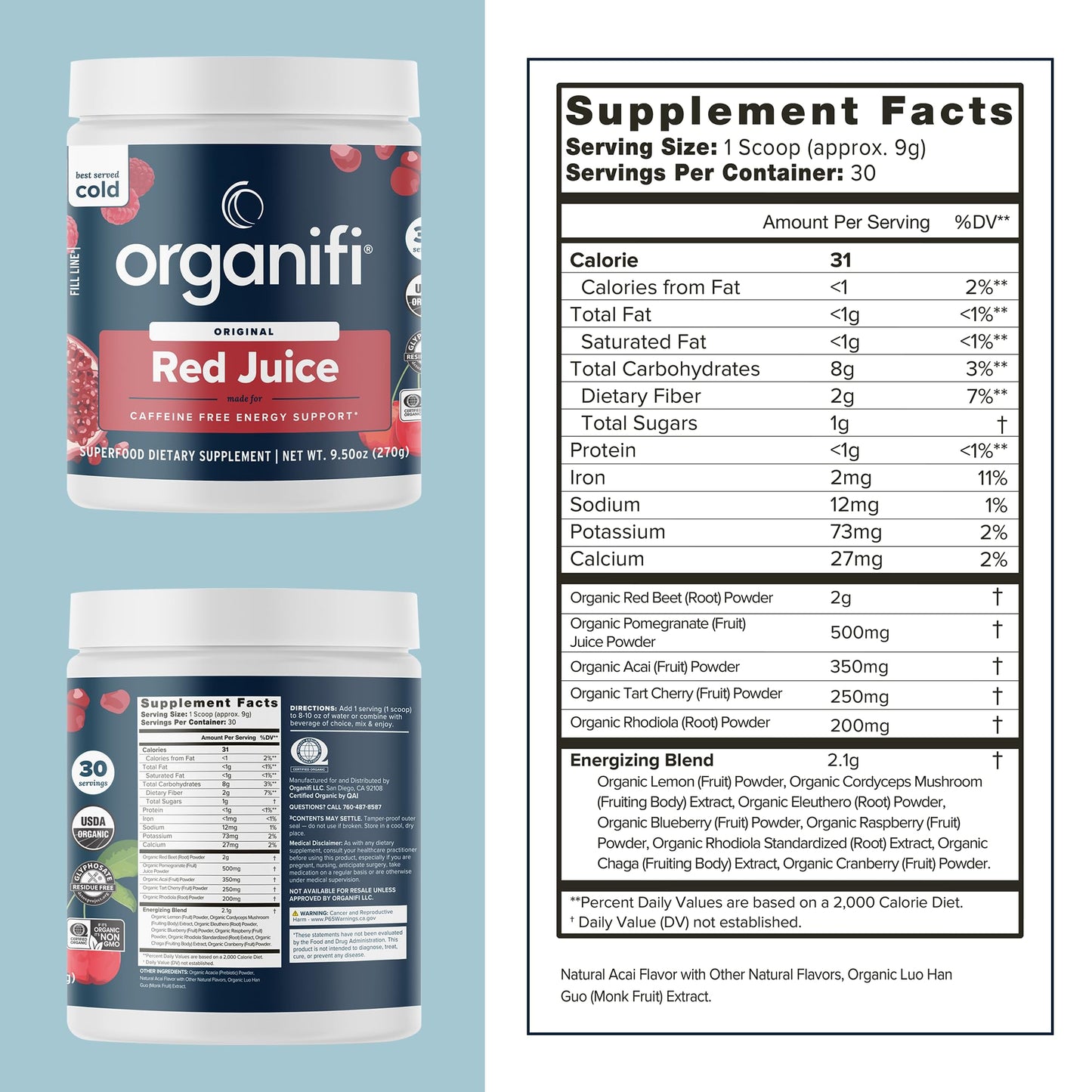 Organifi Red Juice Powder 9.5
