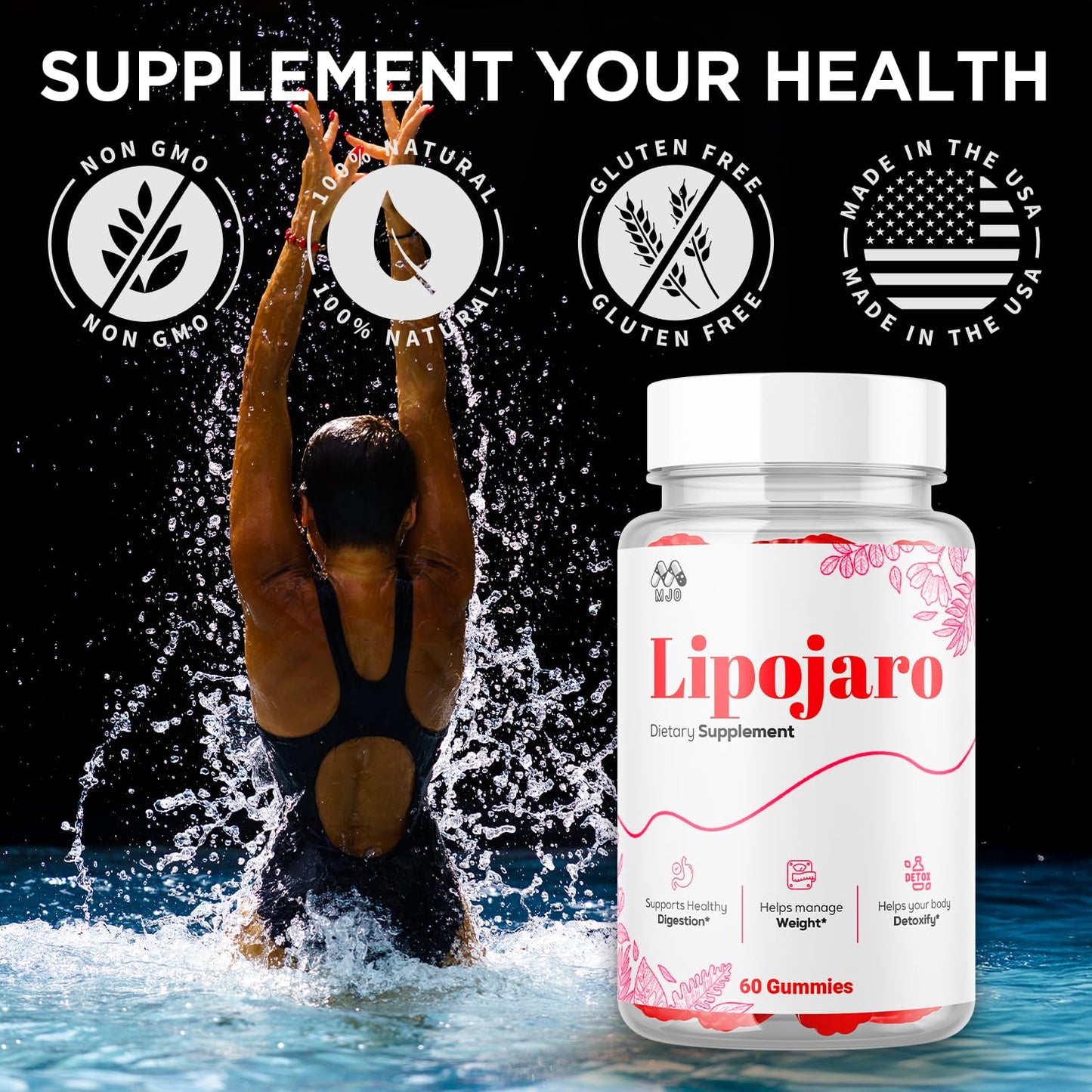 MJO LipoJaro Gummies, 60 Gummies