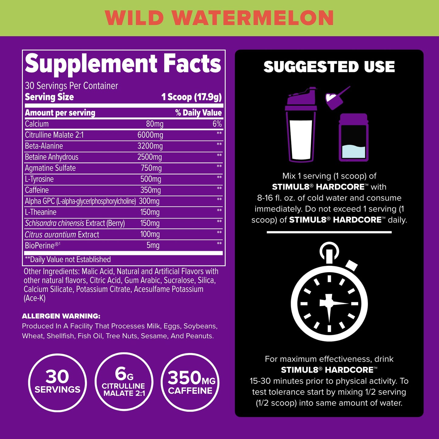 FINAFLEX STIMUL8 Hardcore Wild Watermelon Powder 18.9 Ounce (Pack of 1)