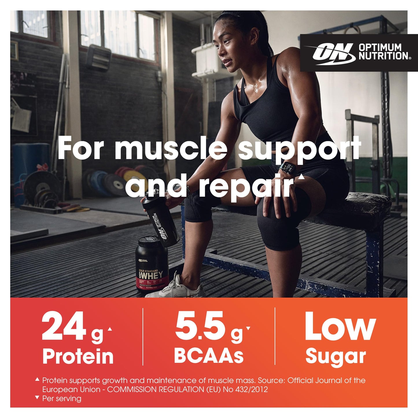 Optimum Nutrition Gold Standard 100% Whey Vanilla Ice Cream Powder, 15.9 Ounce