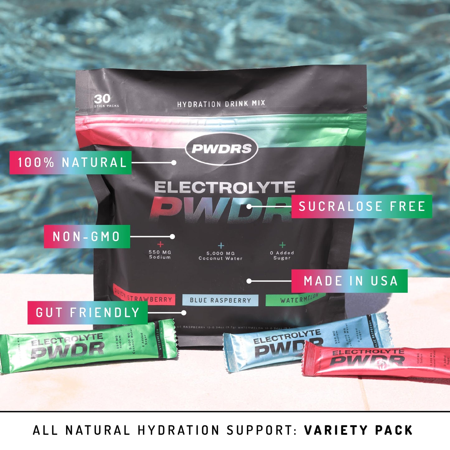 PWDRS Electrolytes Powder 15 Pack