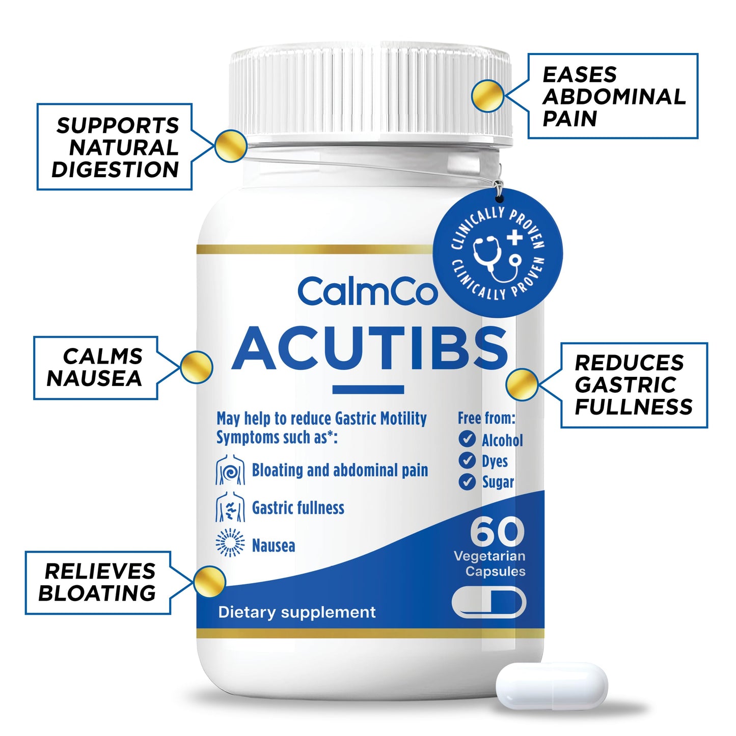 CalmCo Acutibs Vegan Capsules, 60 Capsules