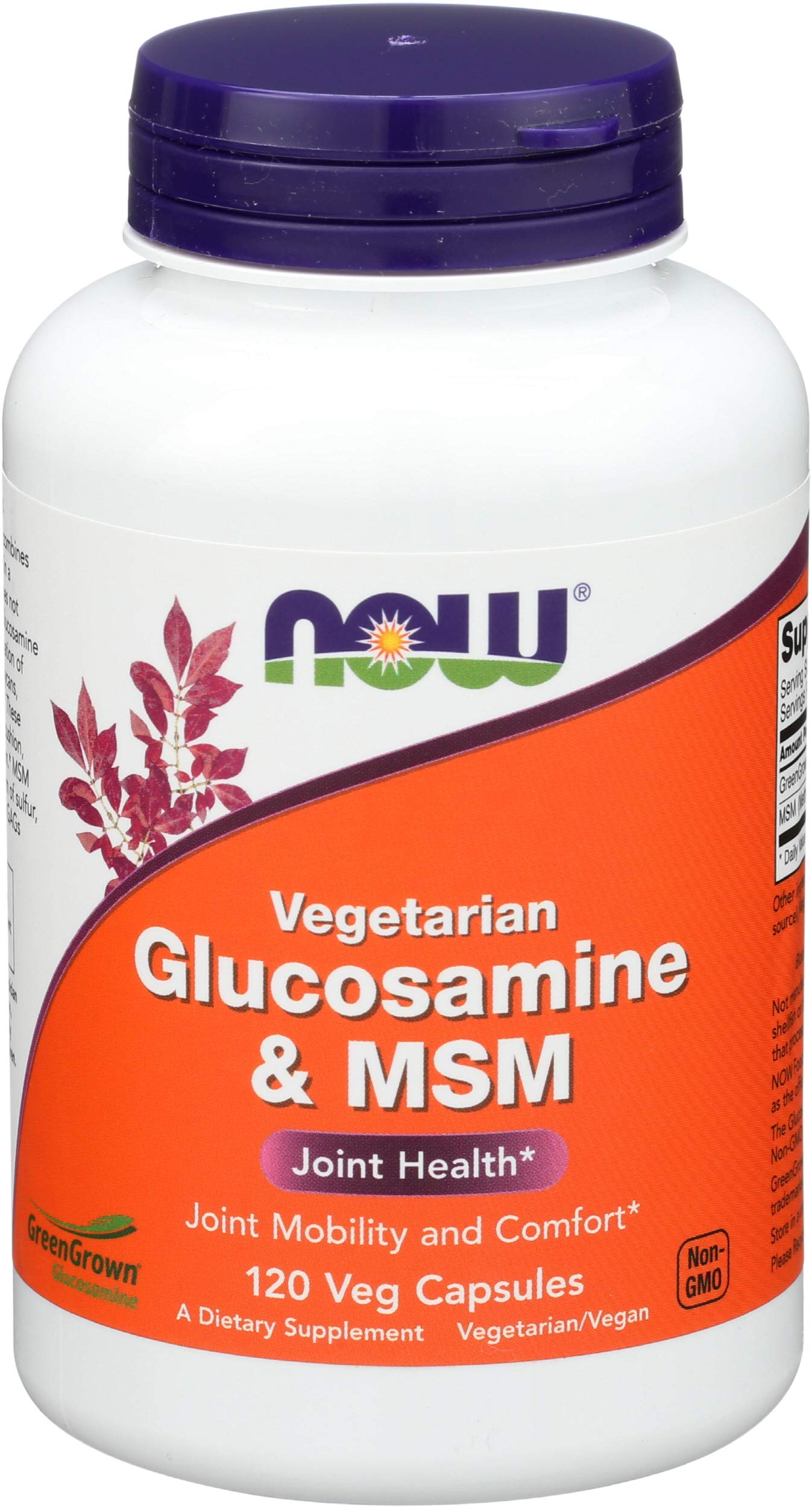 NOW Foods Glucosamine Hydrochloride Vegetarian 500mg, 120 Capsules